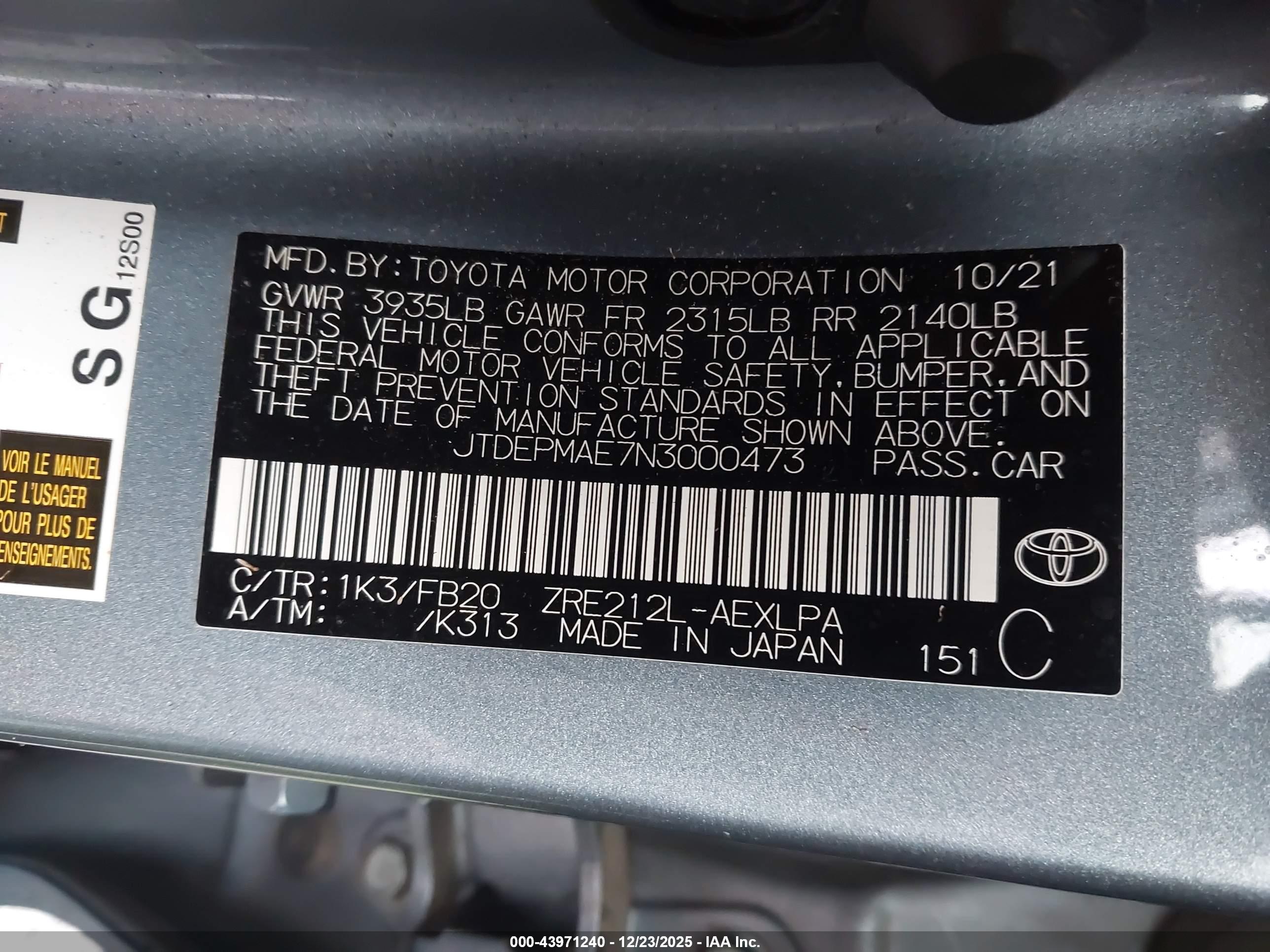 TOYOTA COROLLA image 9