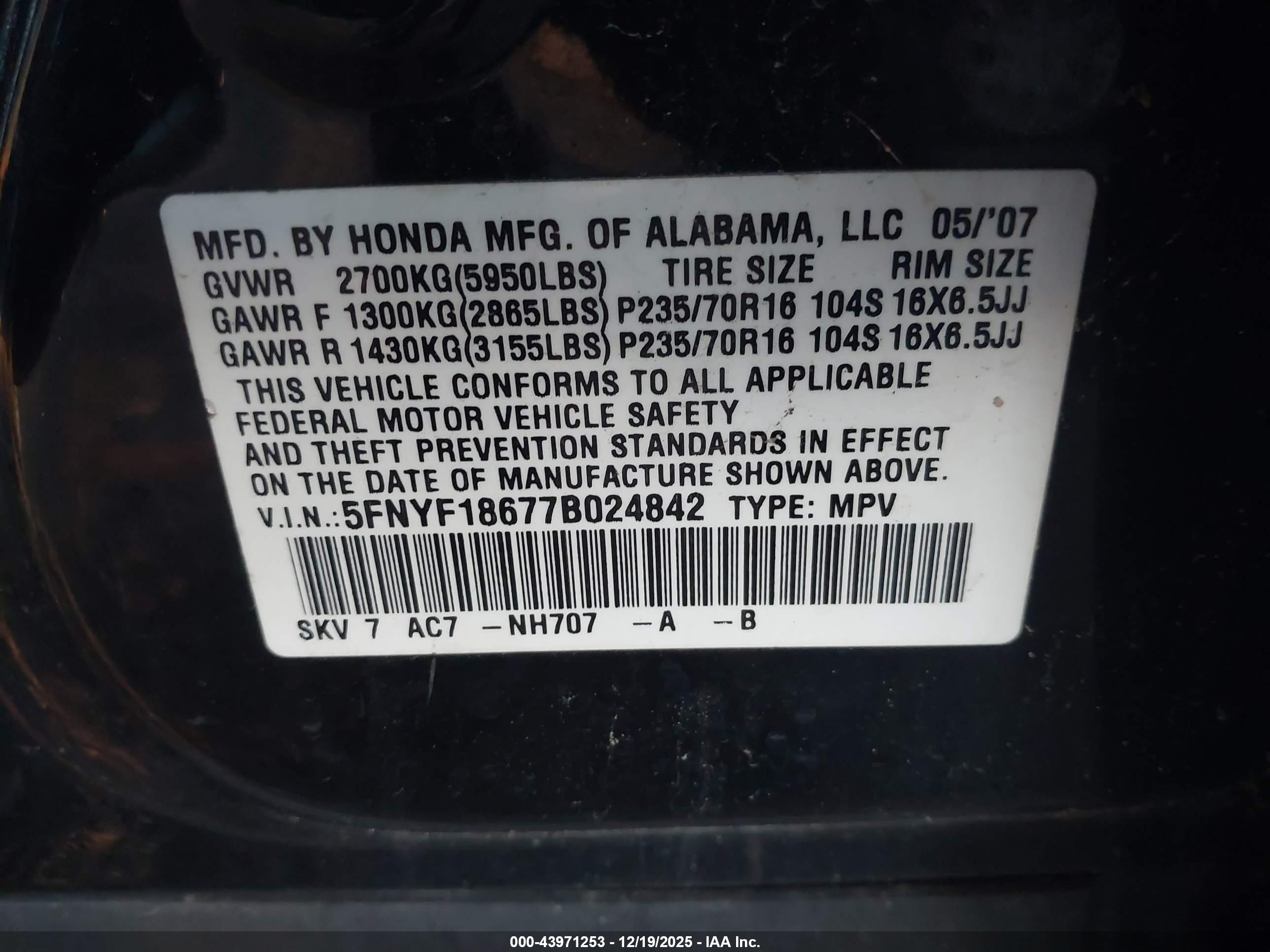 HONDA PILOT image 9