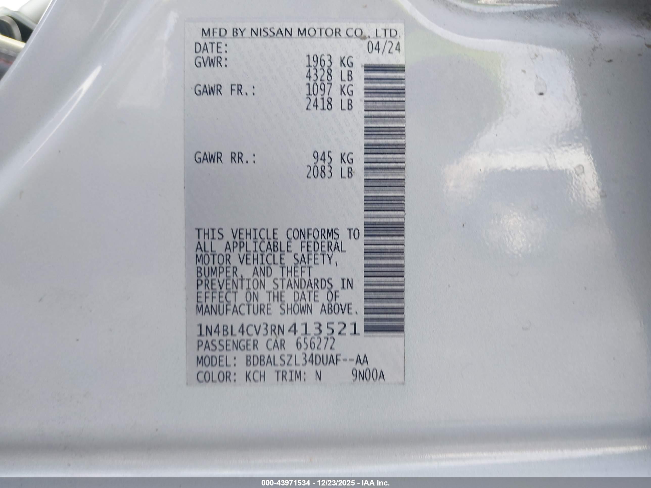 NISSAN ALTIMA image 9