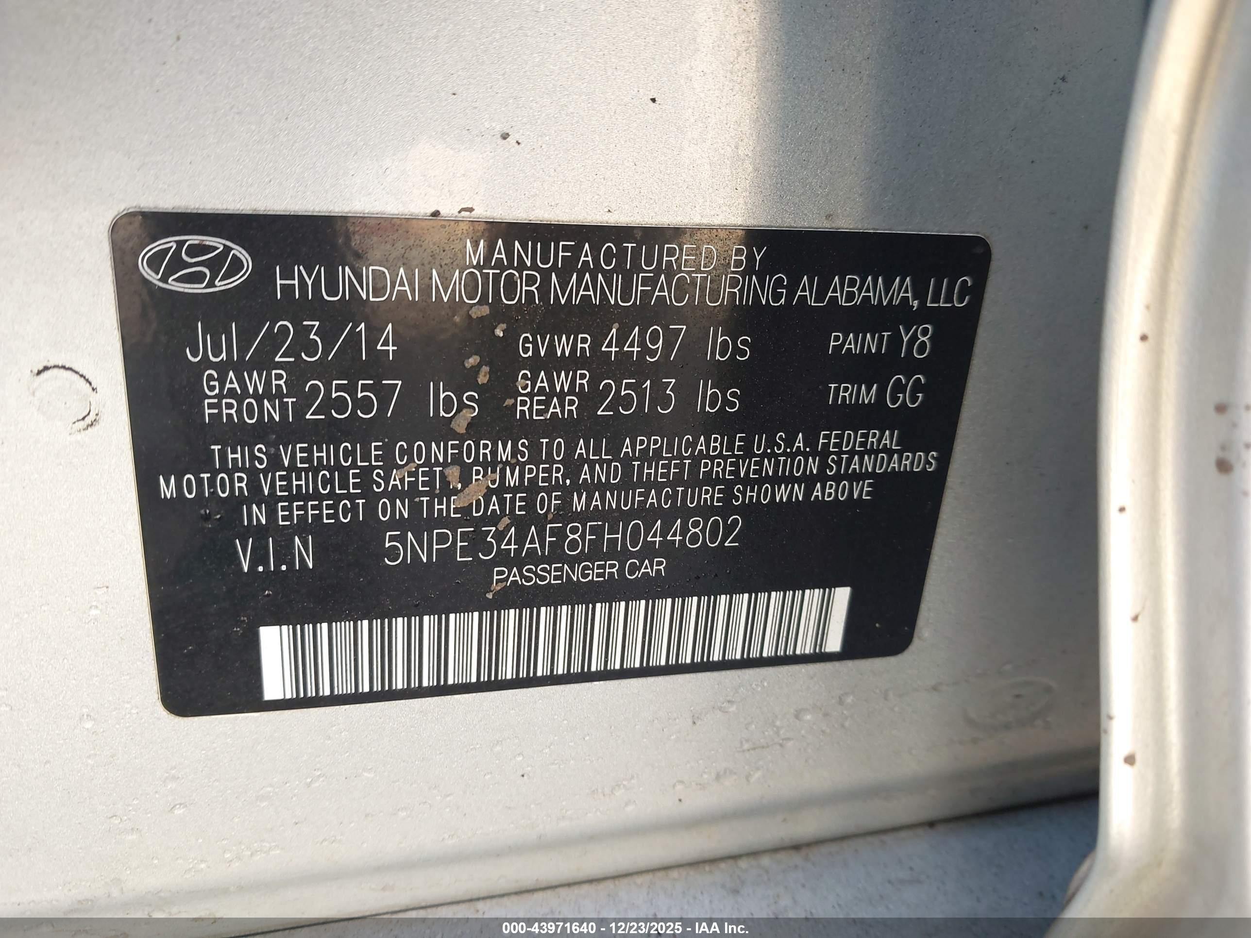 HYUNDAI SONATA image 9
