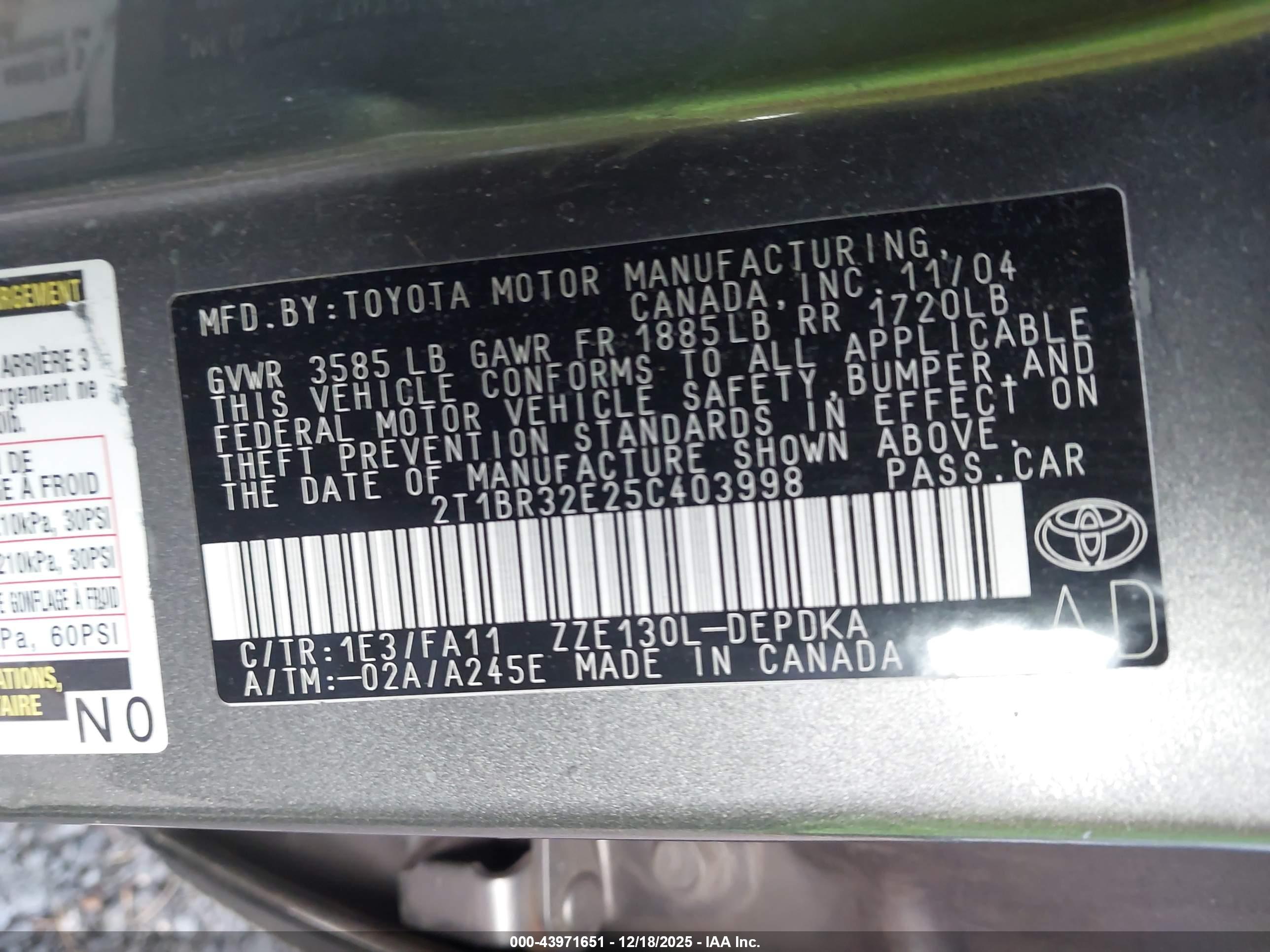 TOYOTA COROLLA image 9