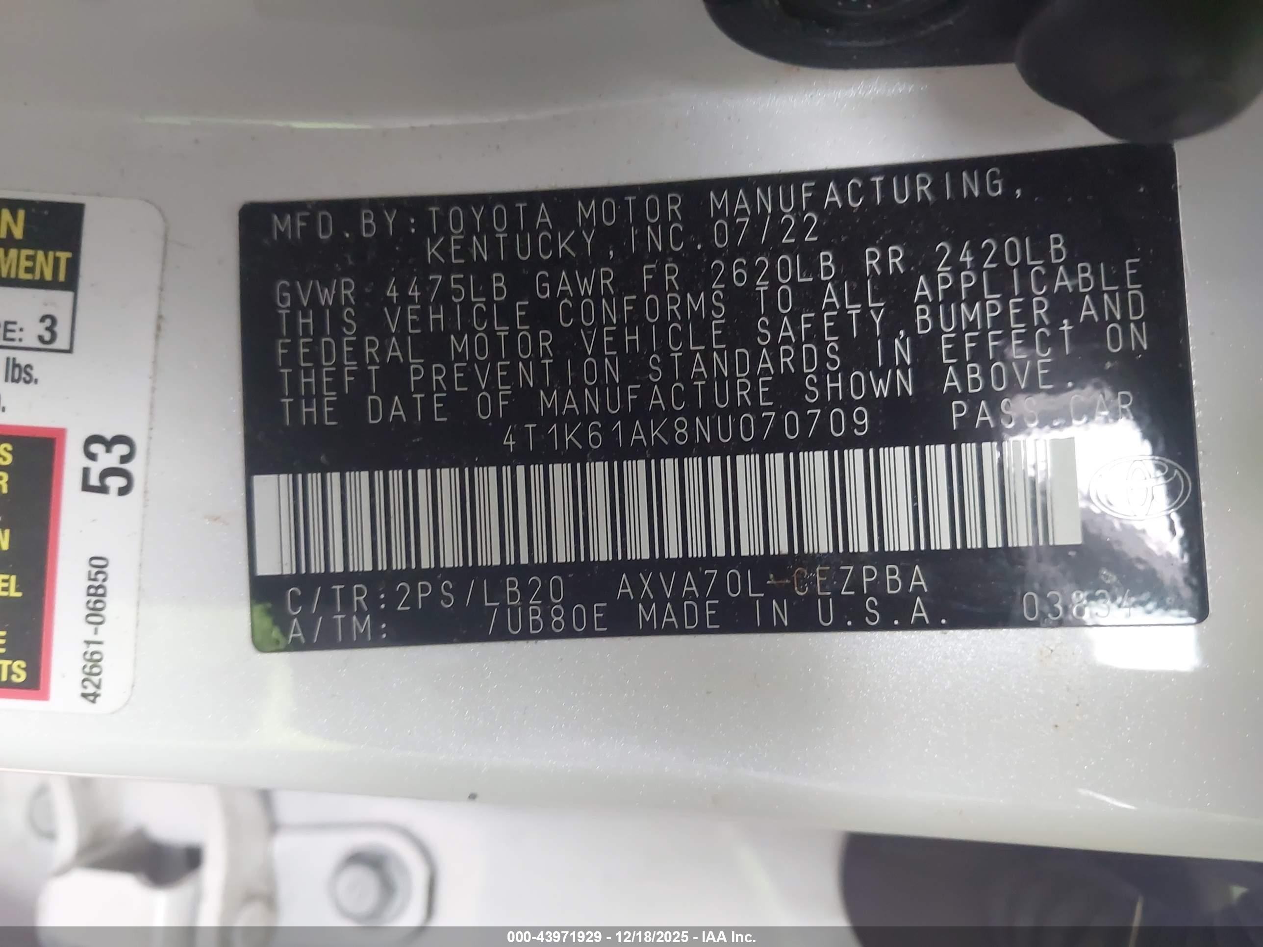 TOYOTA CAMRY image 9