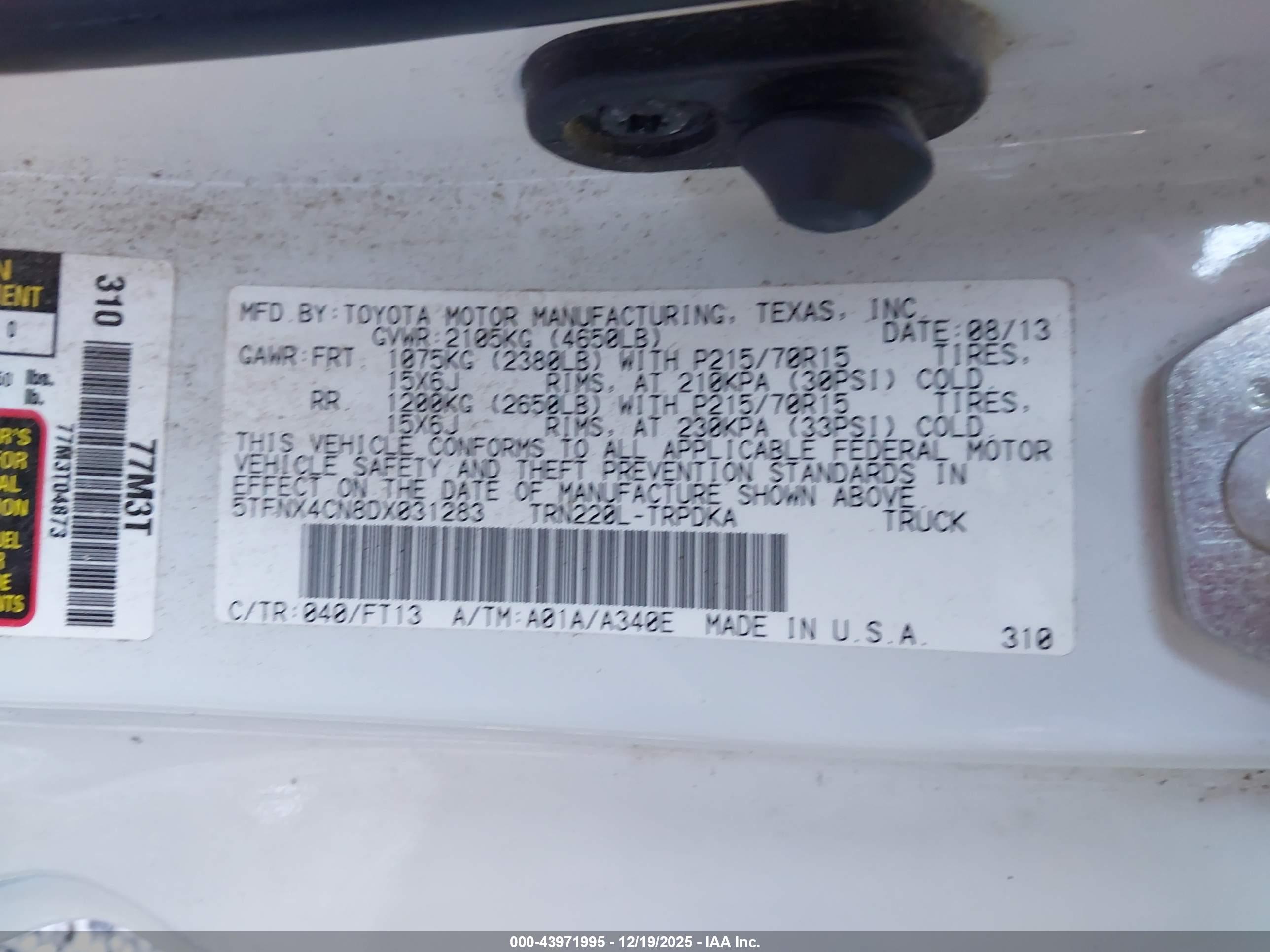 TOYOTA TACOMA image 9