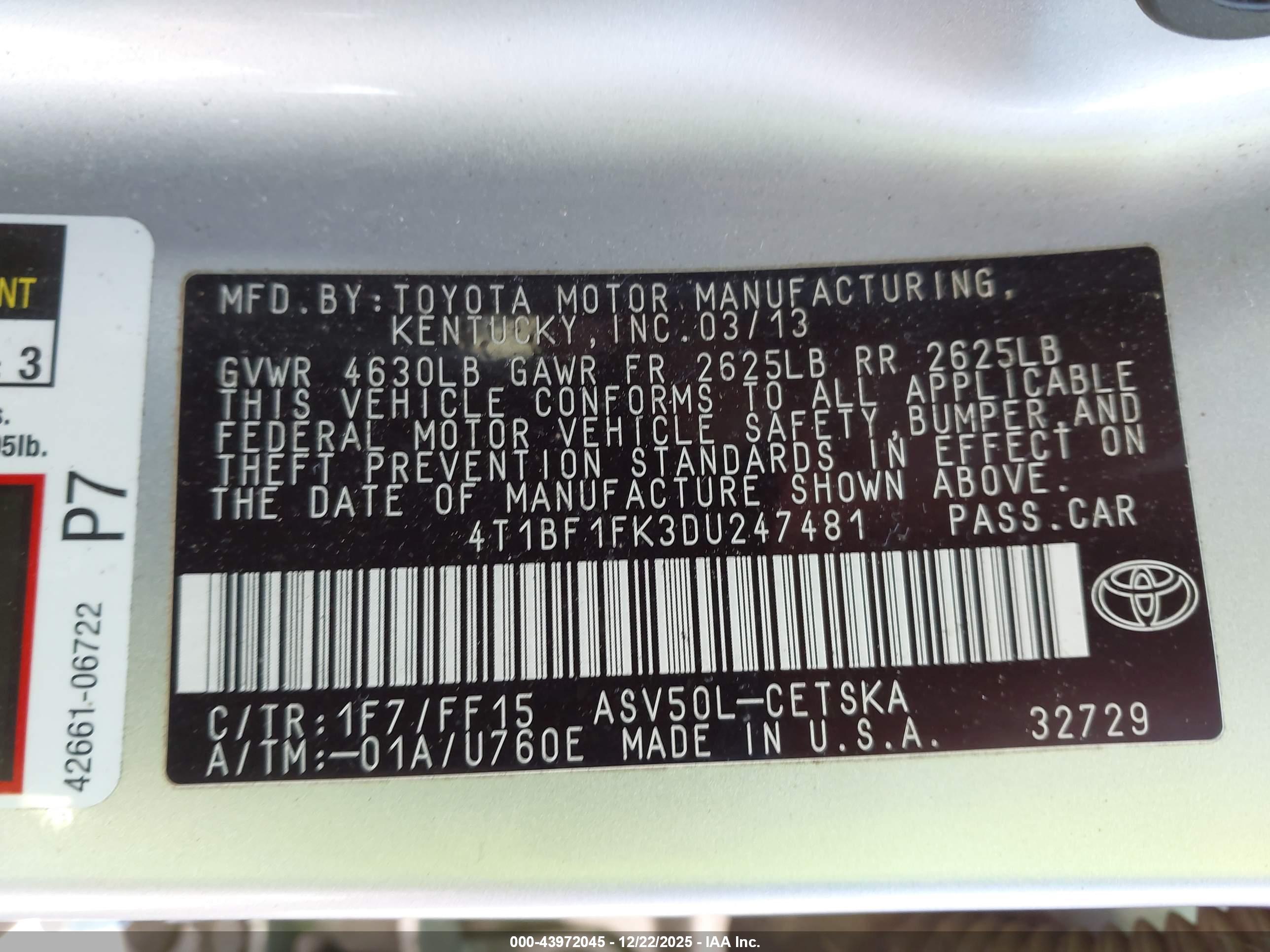 TOYOTA CAMRY image 9