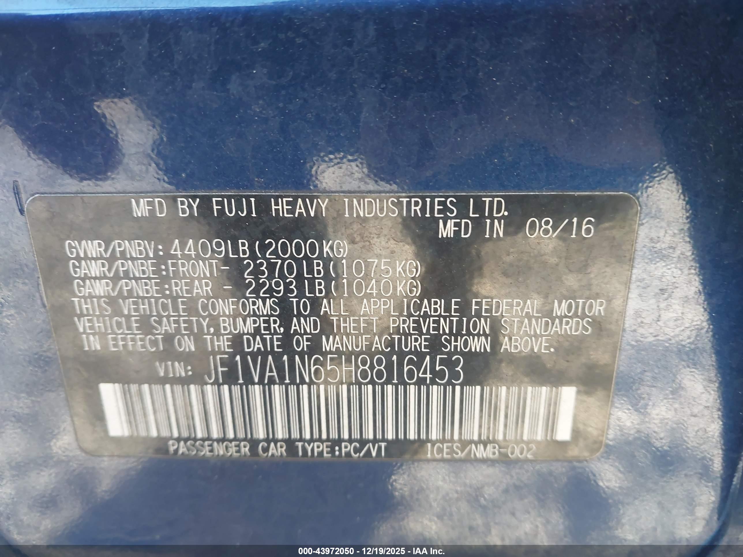 SUBARU WRX image 9