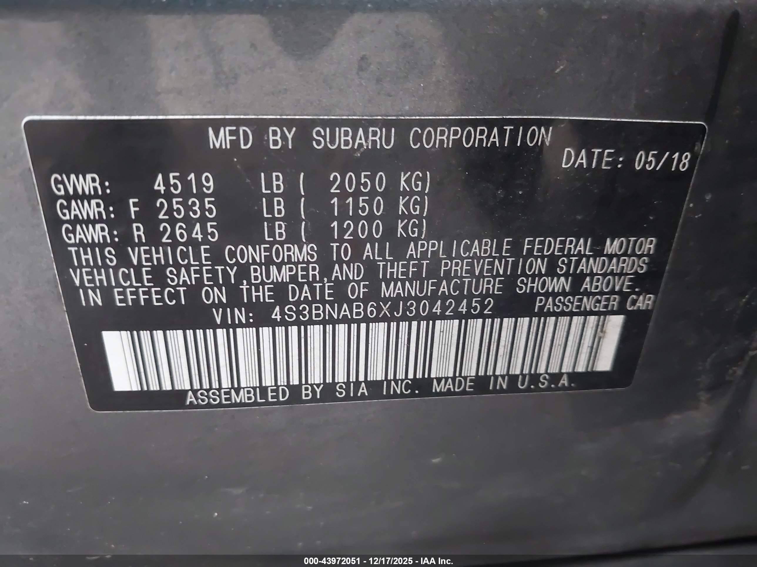 SUBARU LEGACY image 9