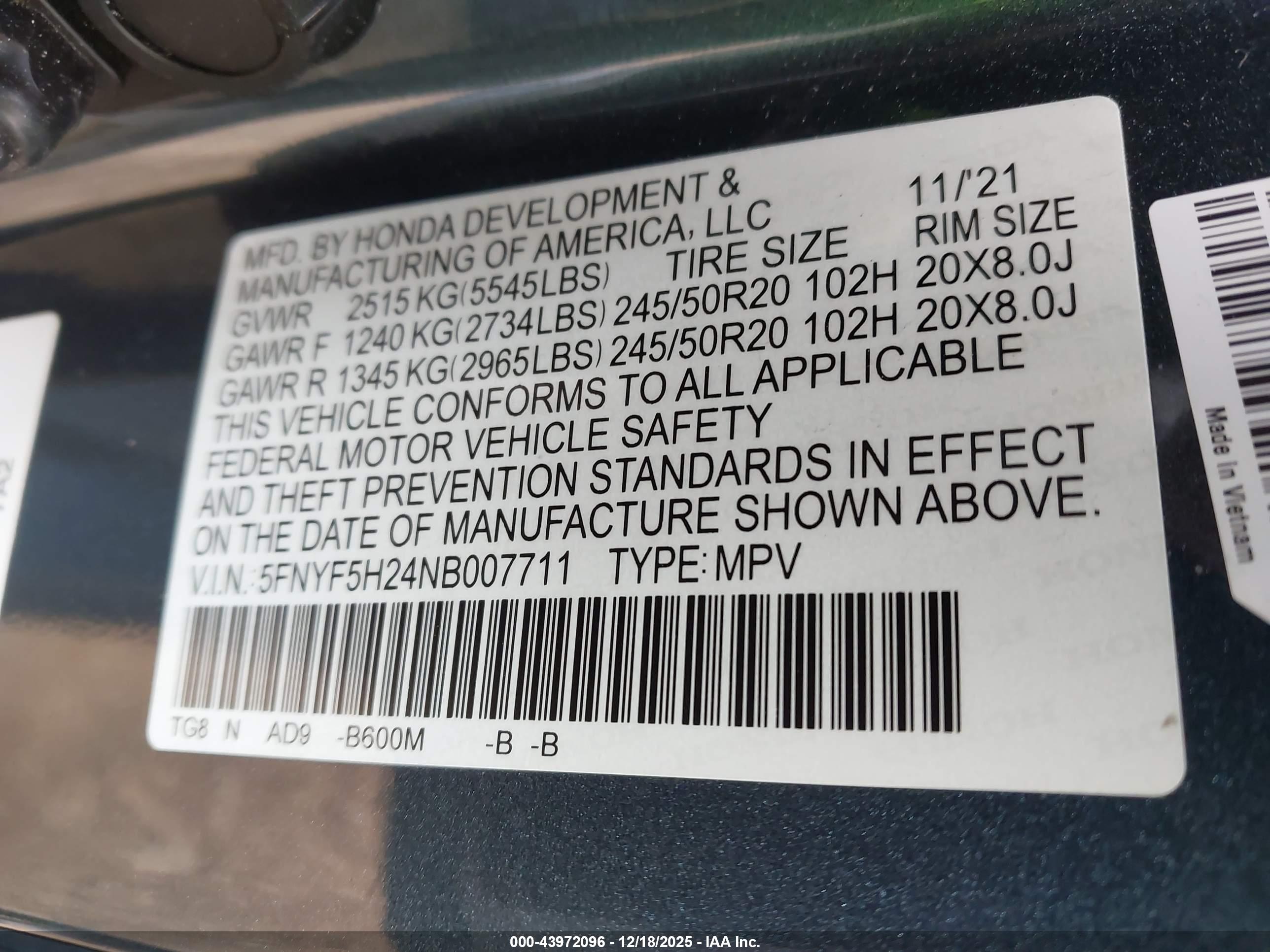 HONDA PILOT image 9