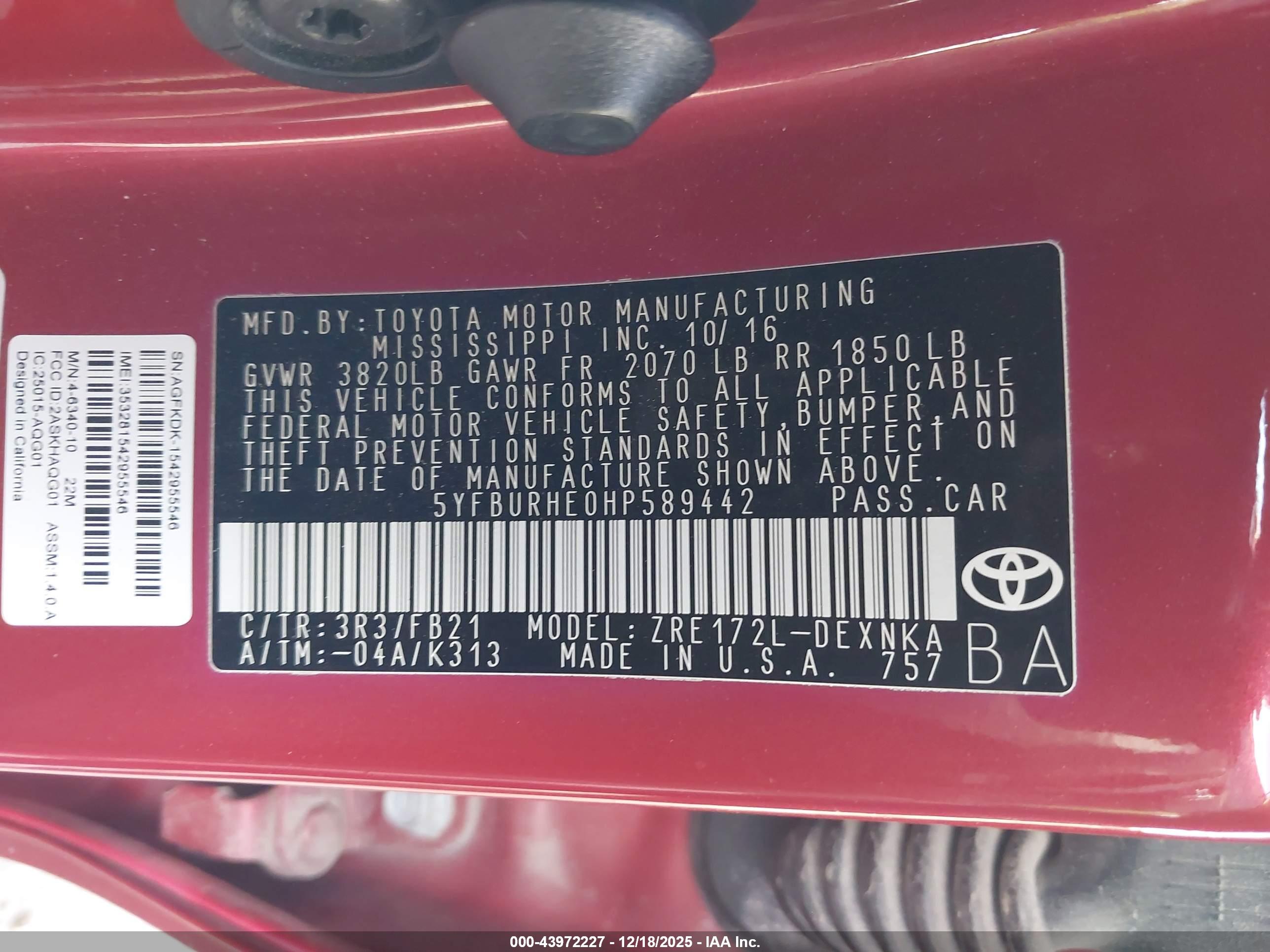 TOYOTA COROLLA image 9