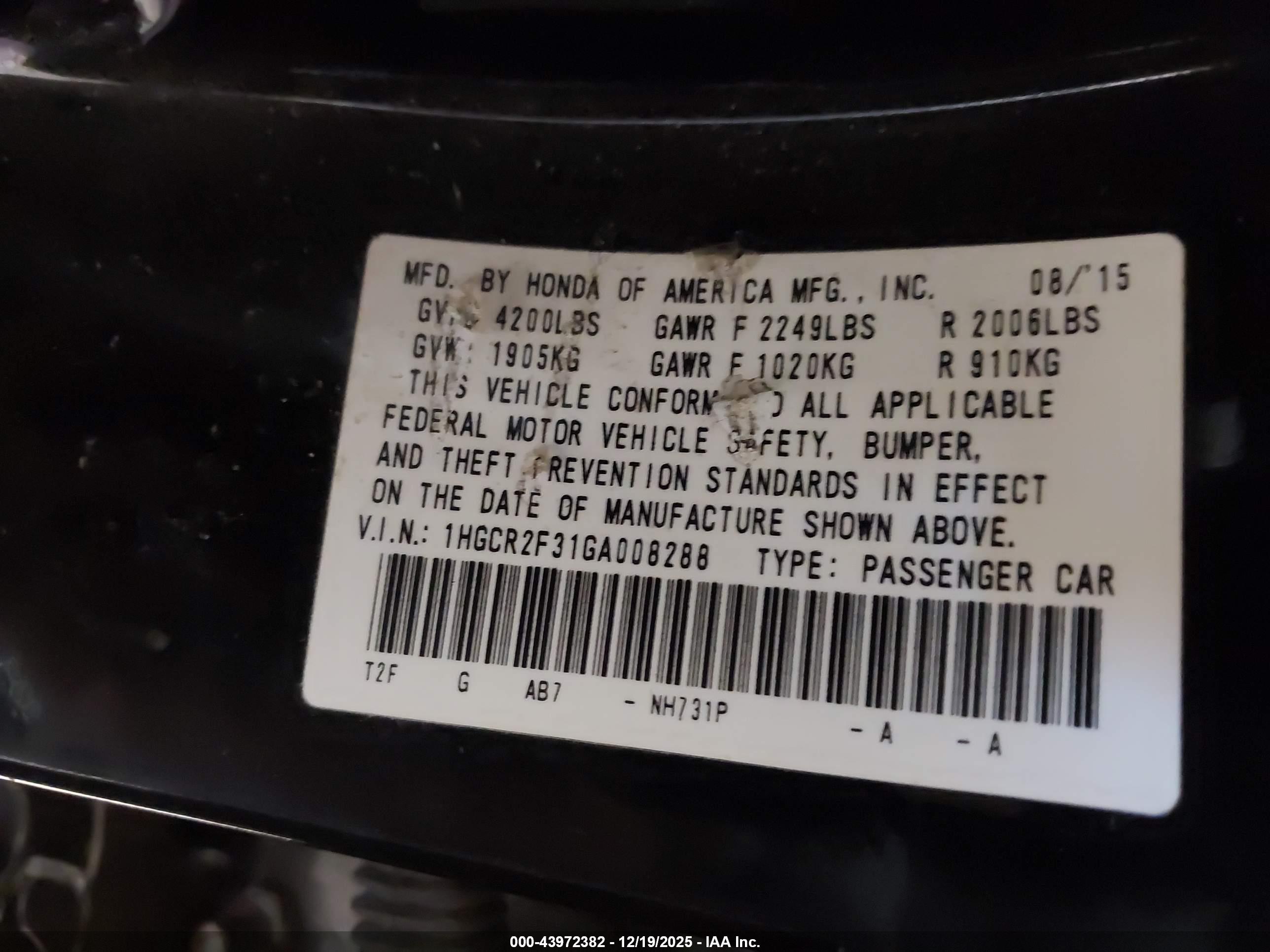 HONDA ACCORD image 9