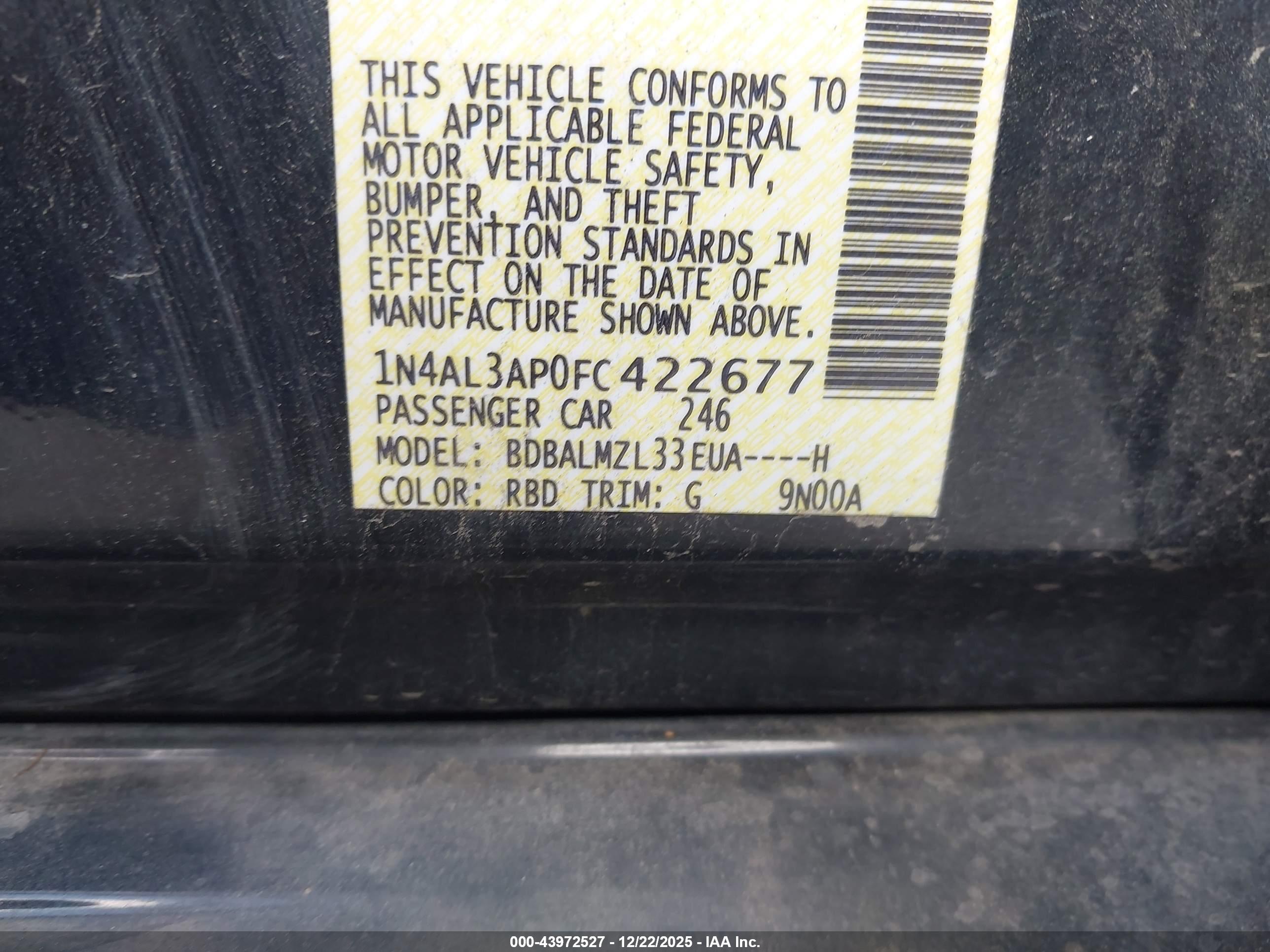 NISSAN ALTIMA image 9