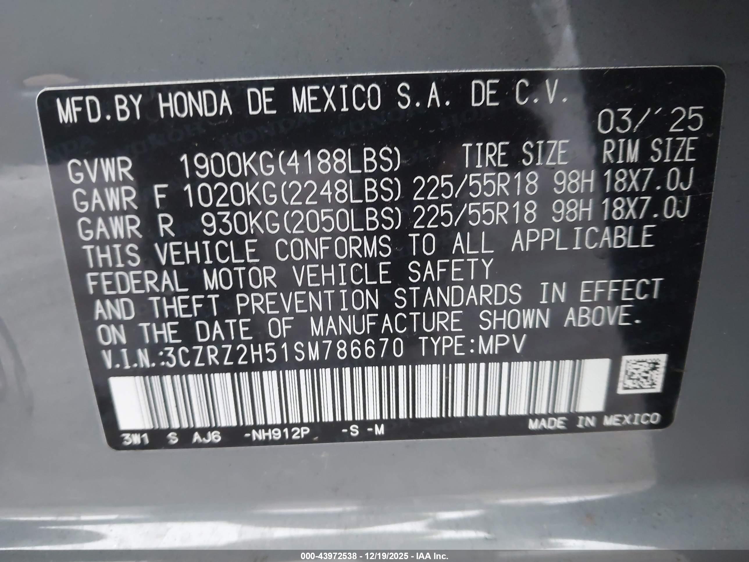 HONDA HR-V image 9