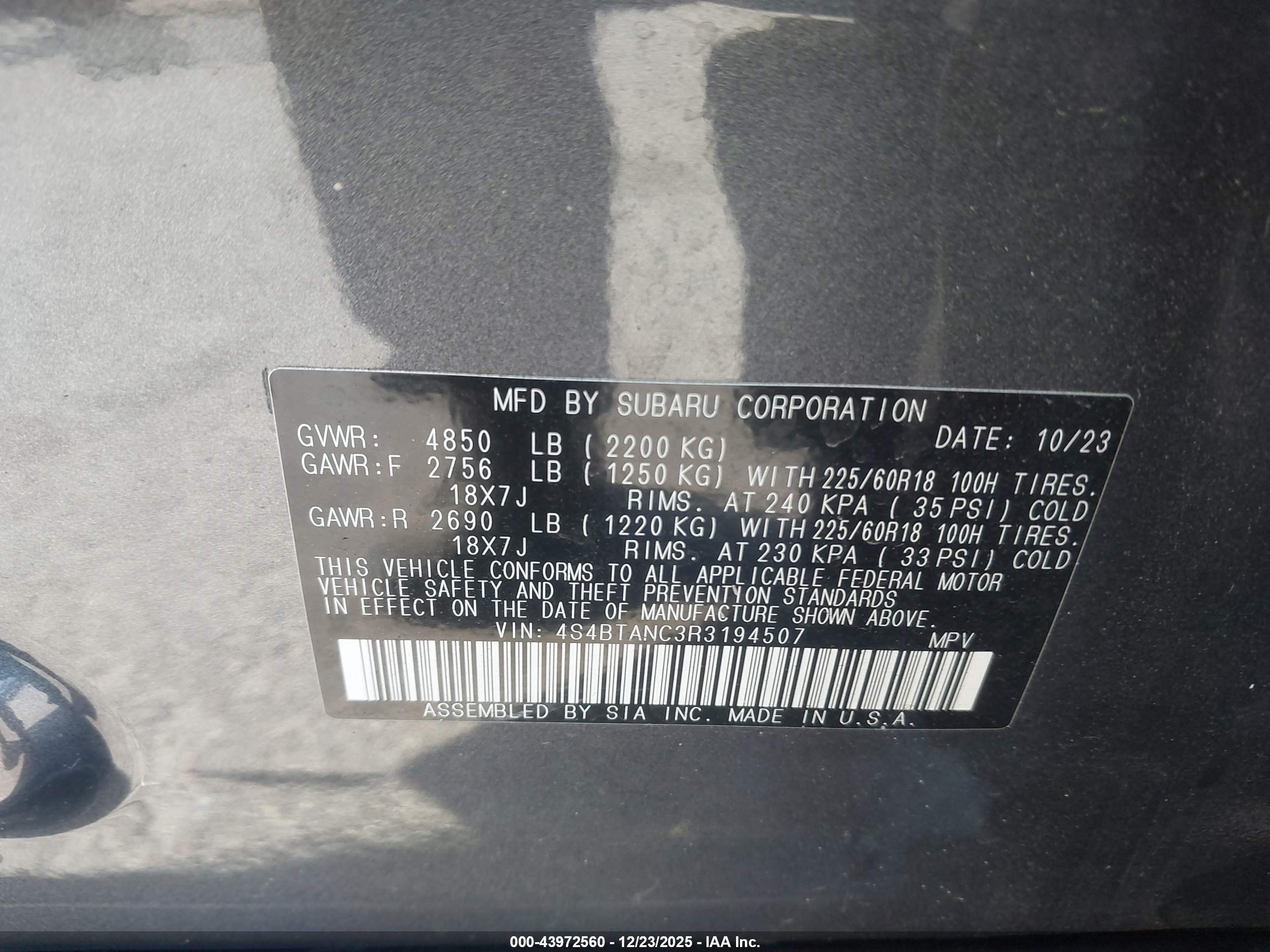 SUBARU OUTBACK image 9