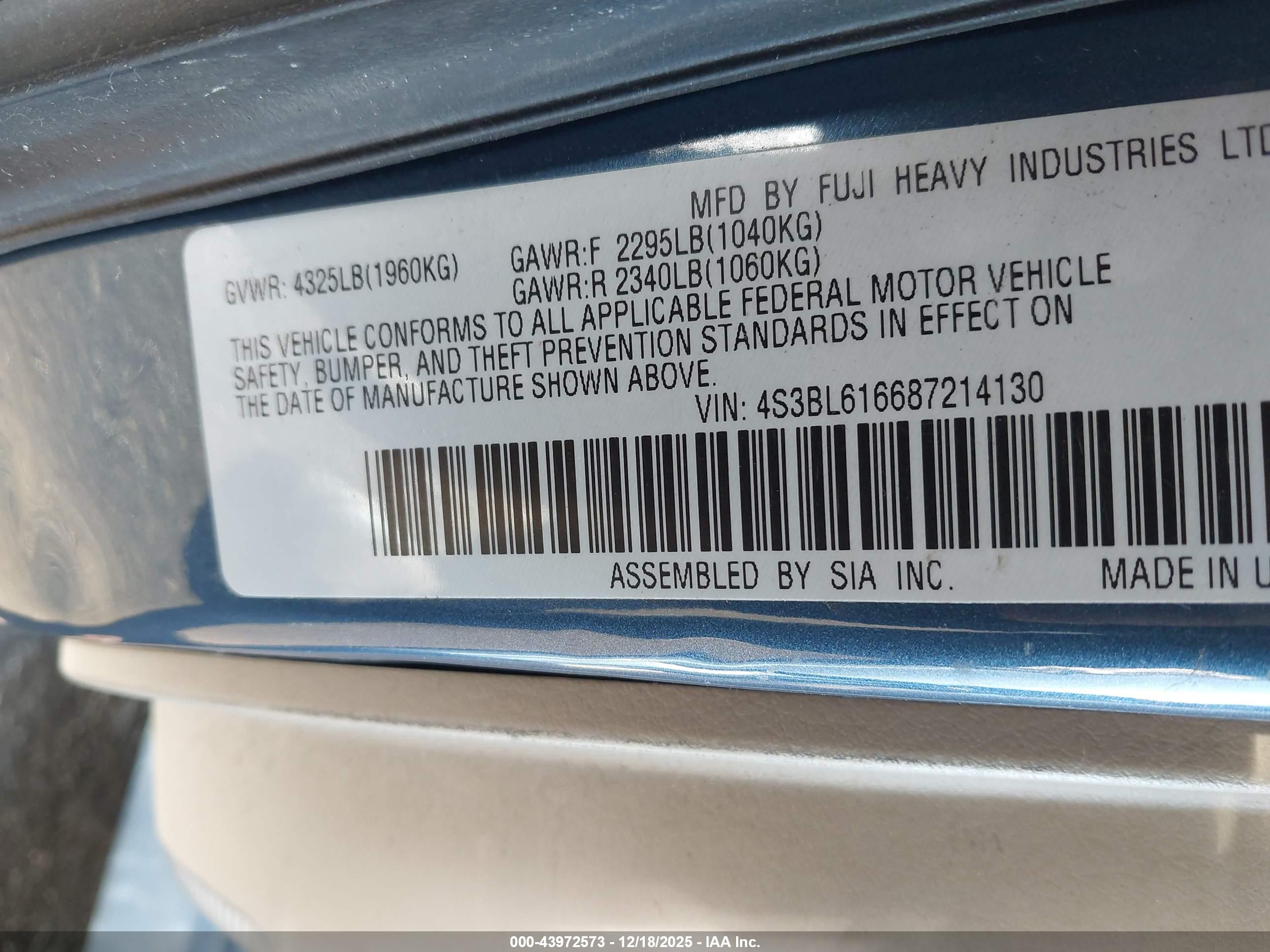 SUBARU LEGACY image 9