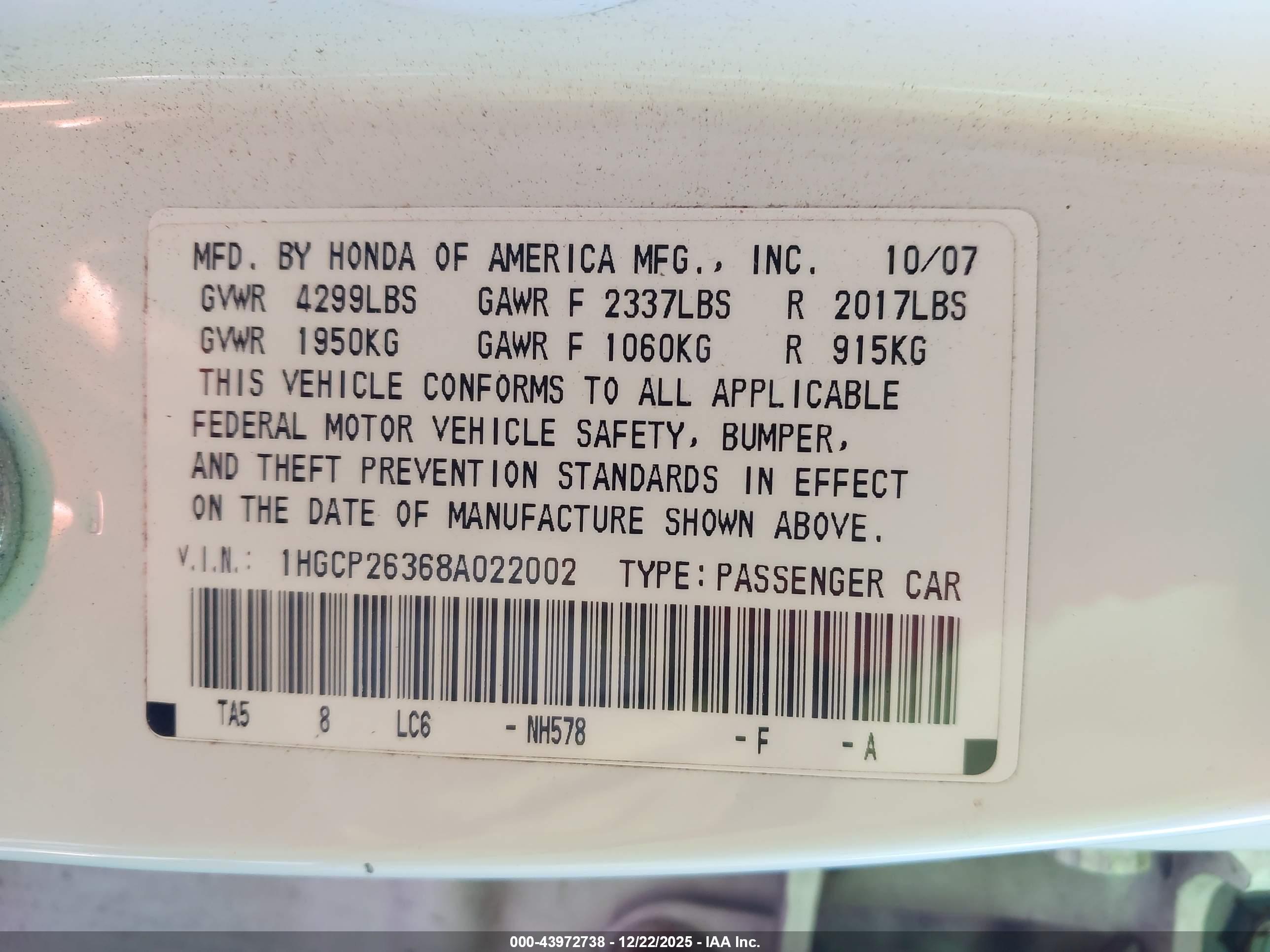 HONDA ACCORD image 9
