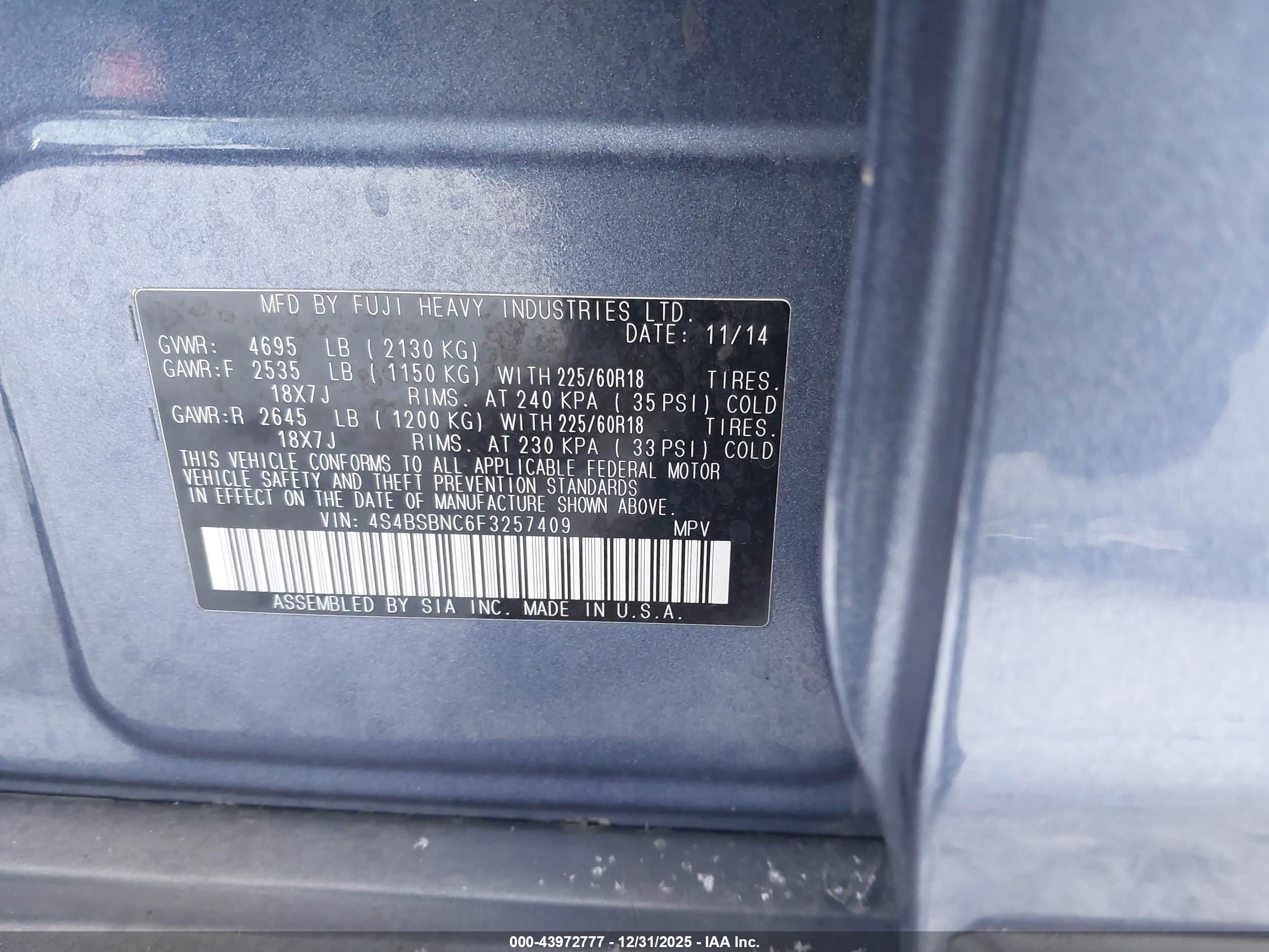 SUBARU OUTBACK image 9