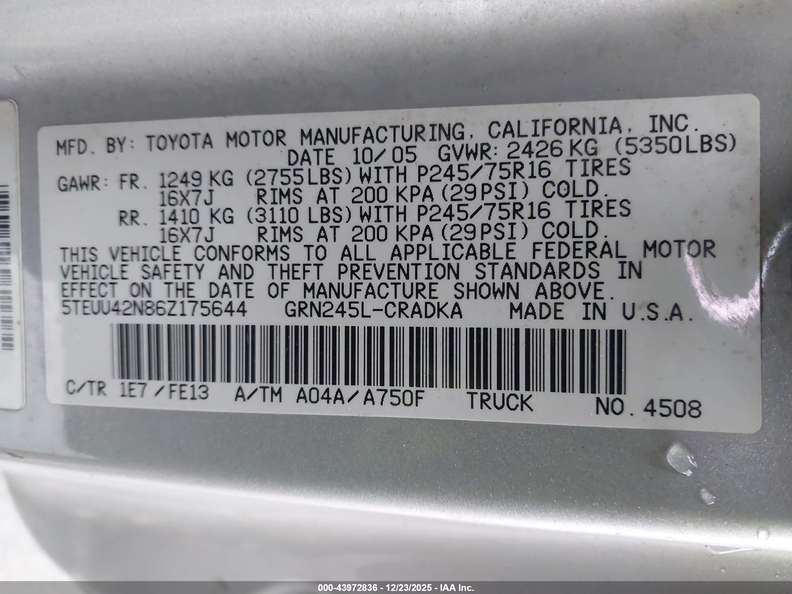 TOYOTA TACOMA image 9