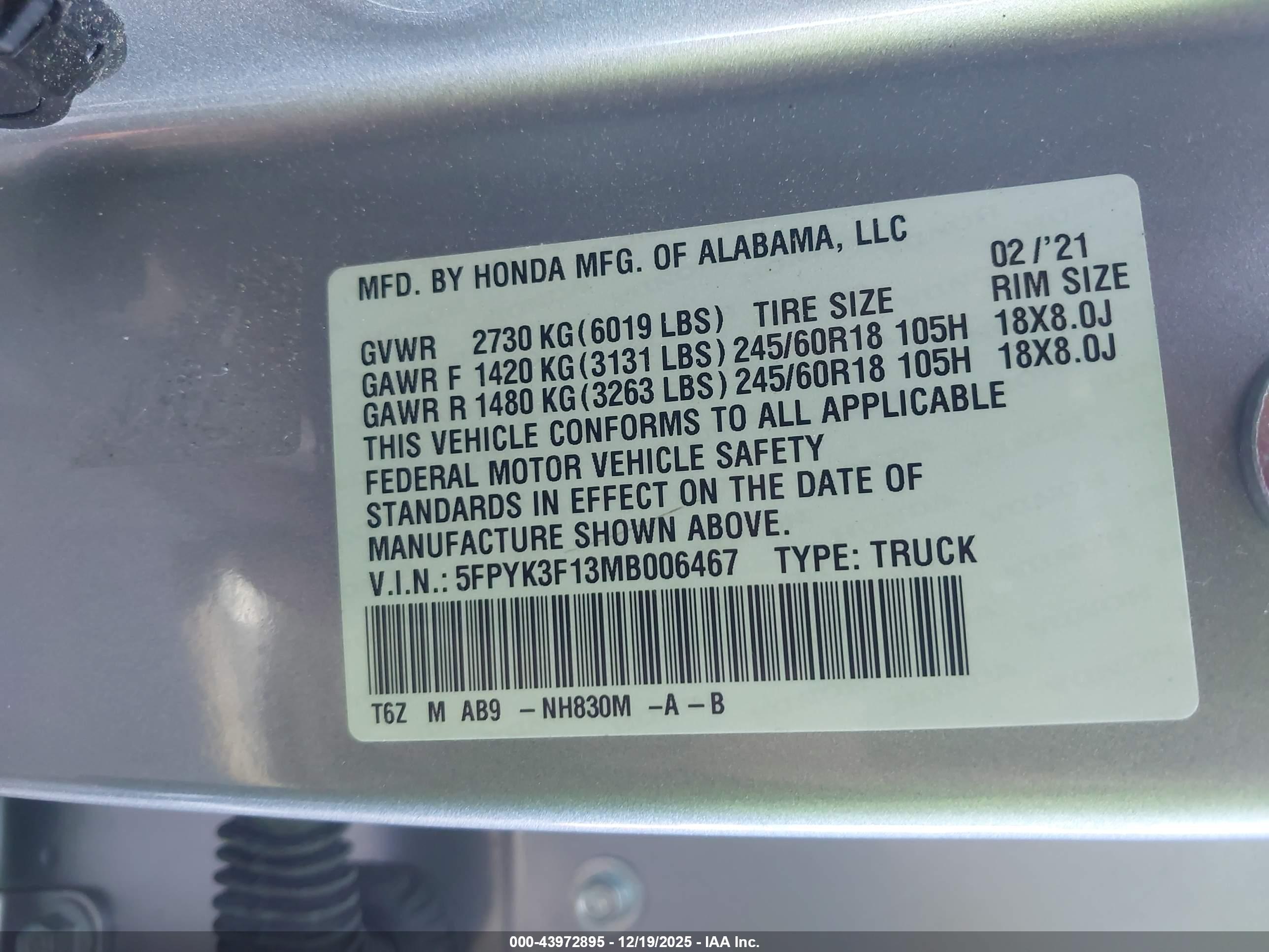 HONDA RIDGELINE image 9