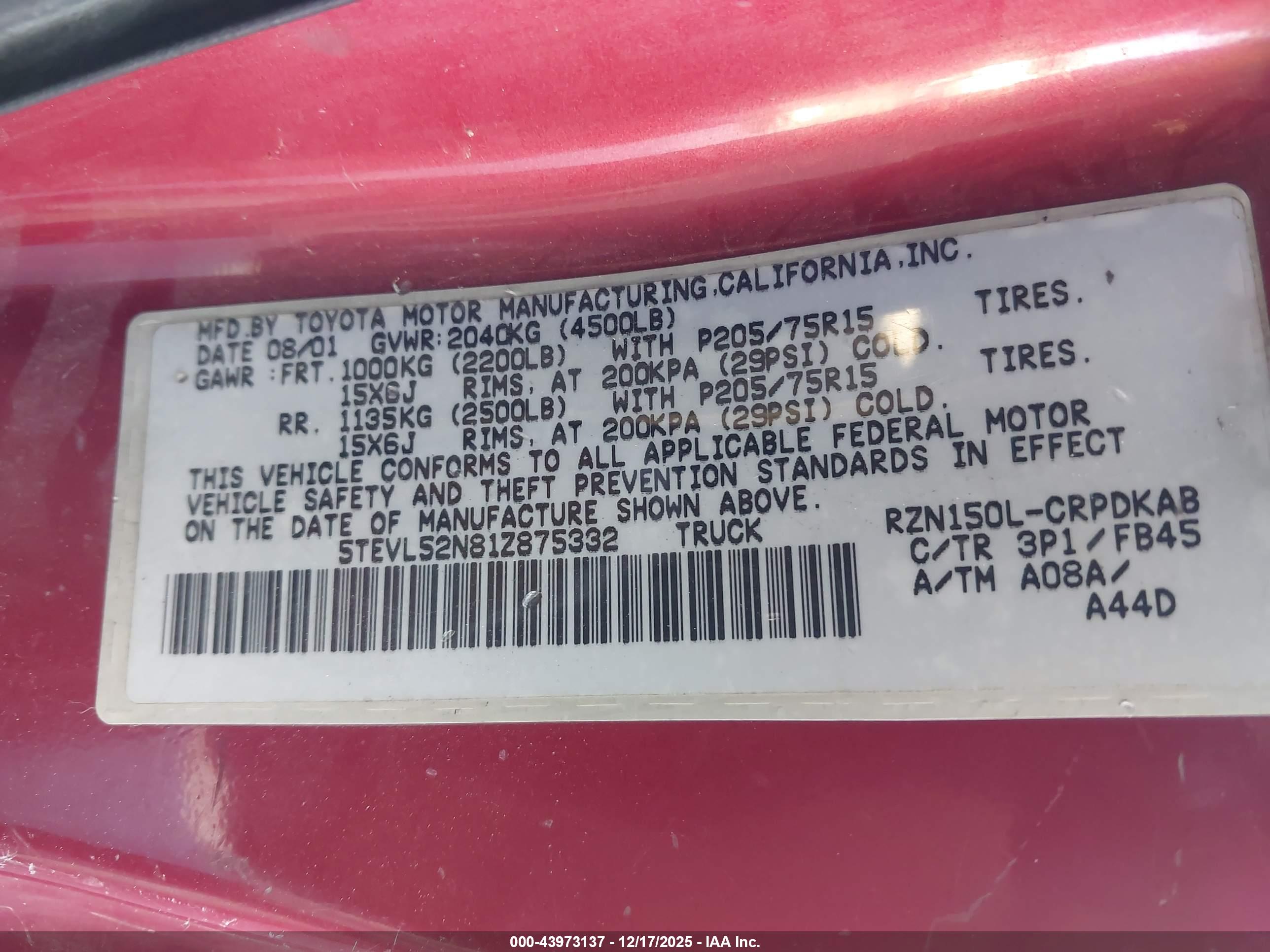 TOYOTA TACOMA image 9