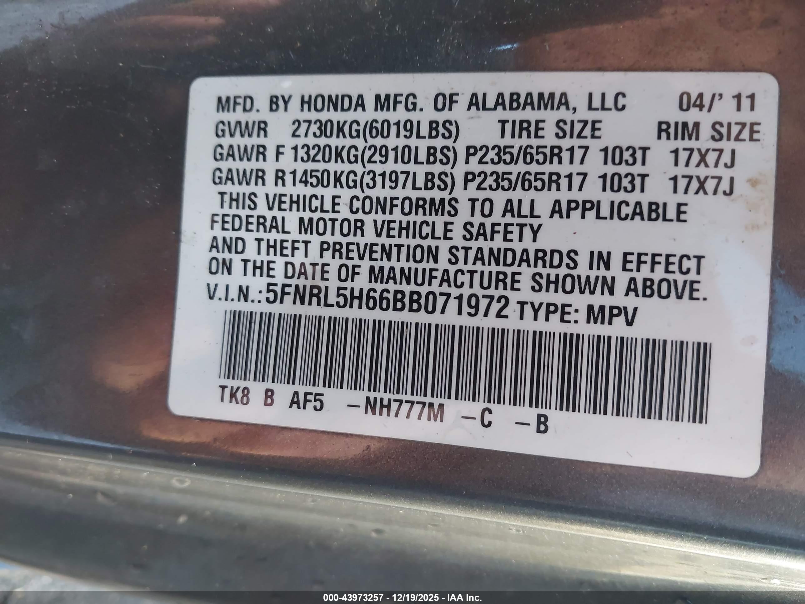 HONDA ODYSSEY image 9