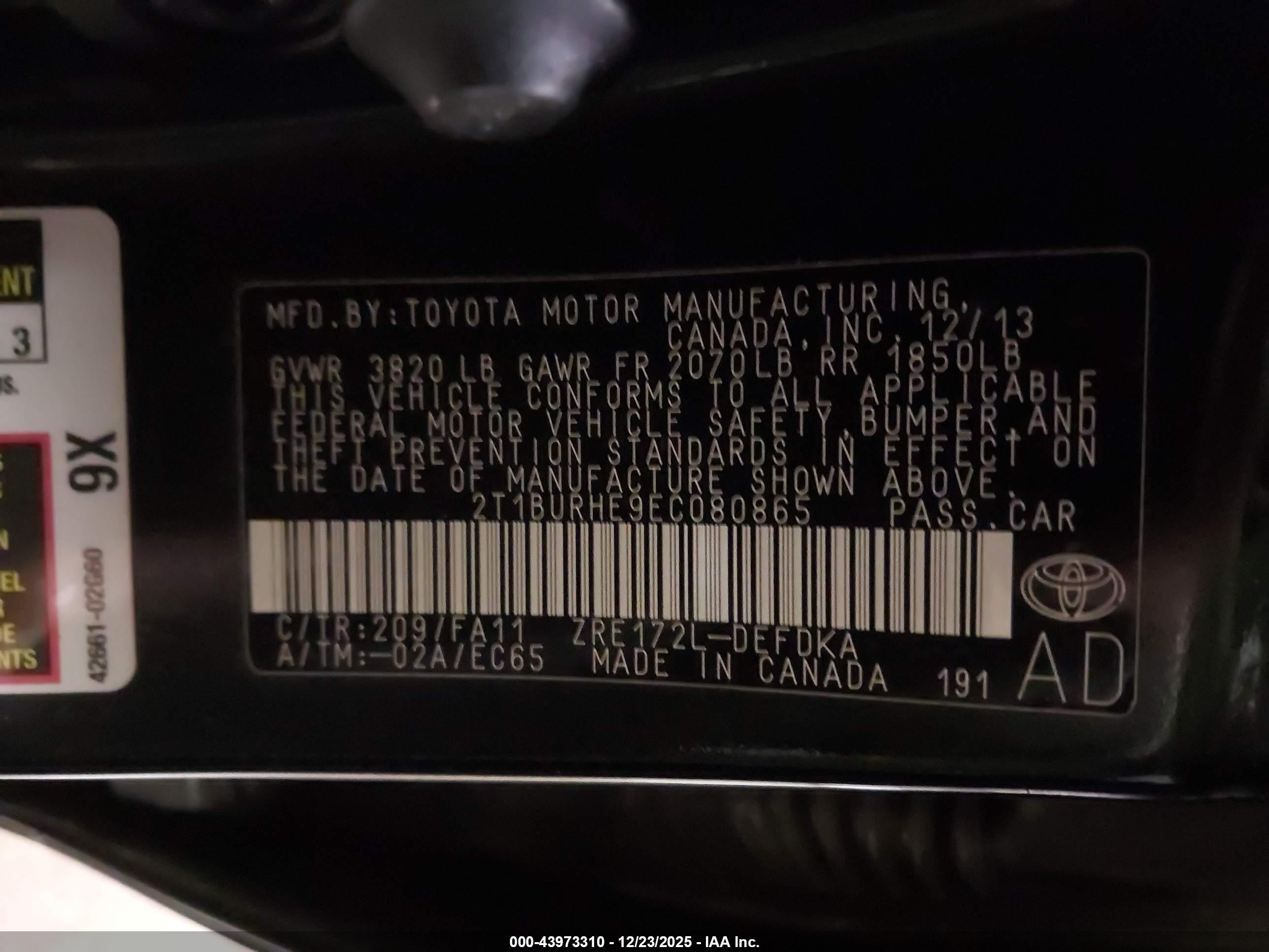 TOYOTA COROLLA image 9