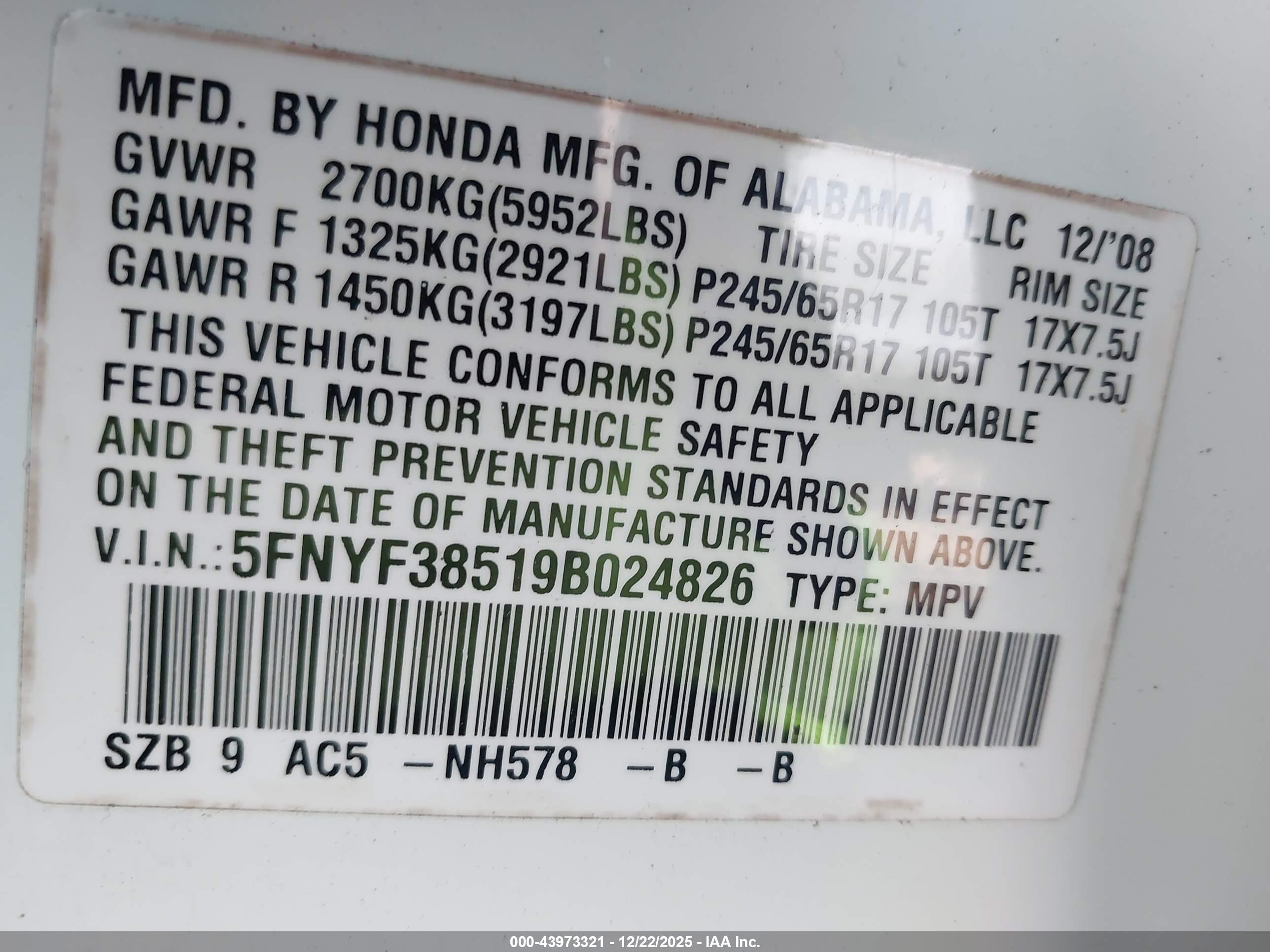 HONDA PILOT image 9
