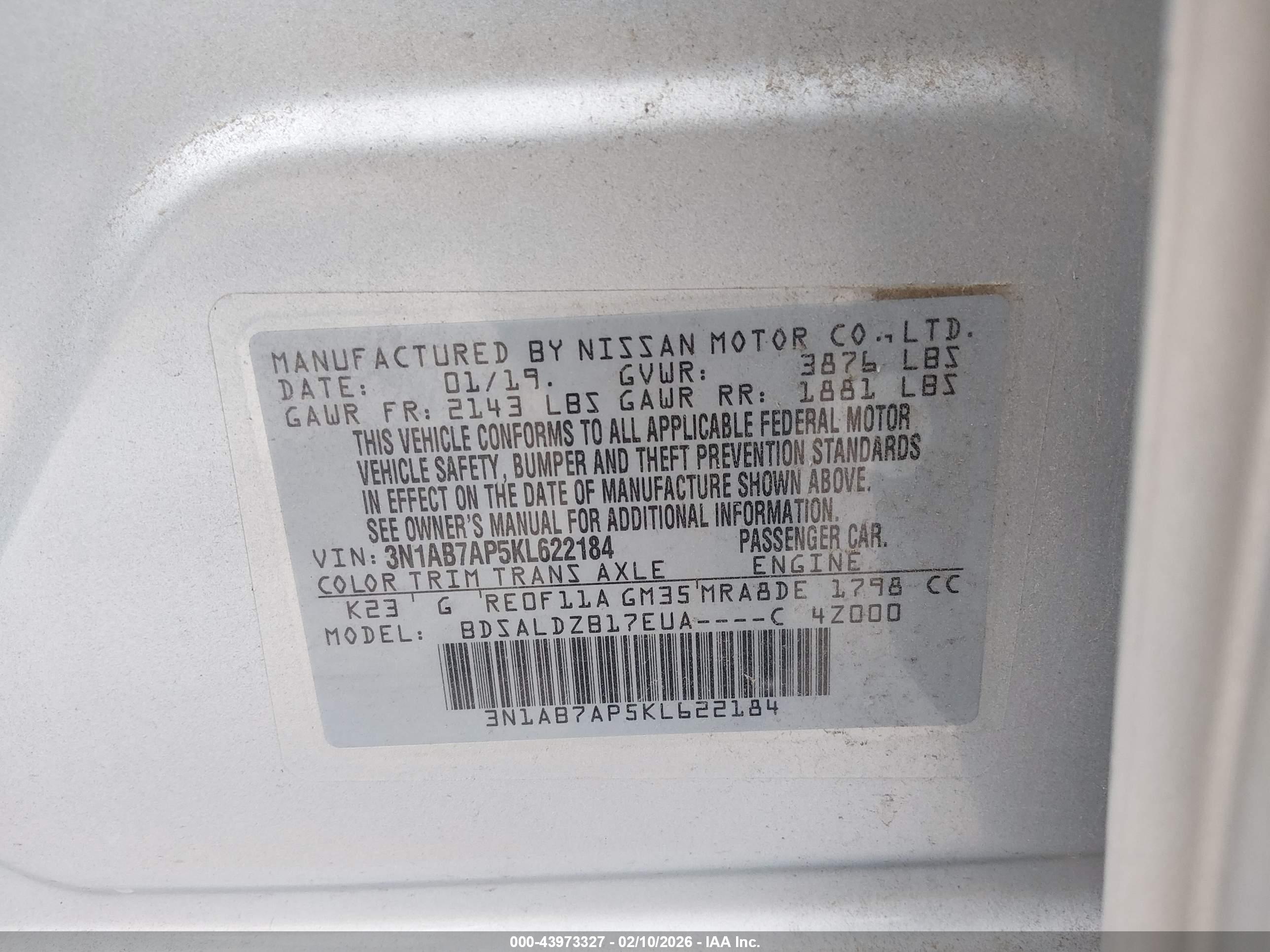 NISSAN SENTRA image 9