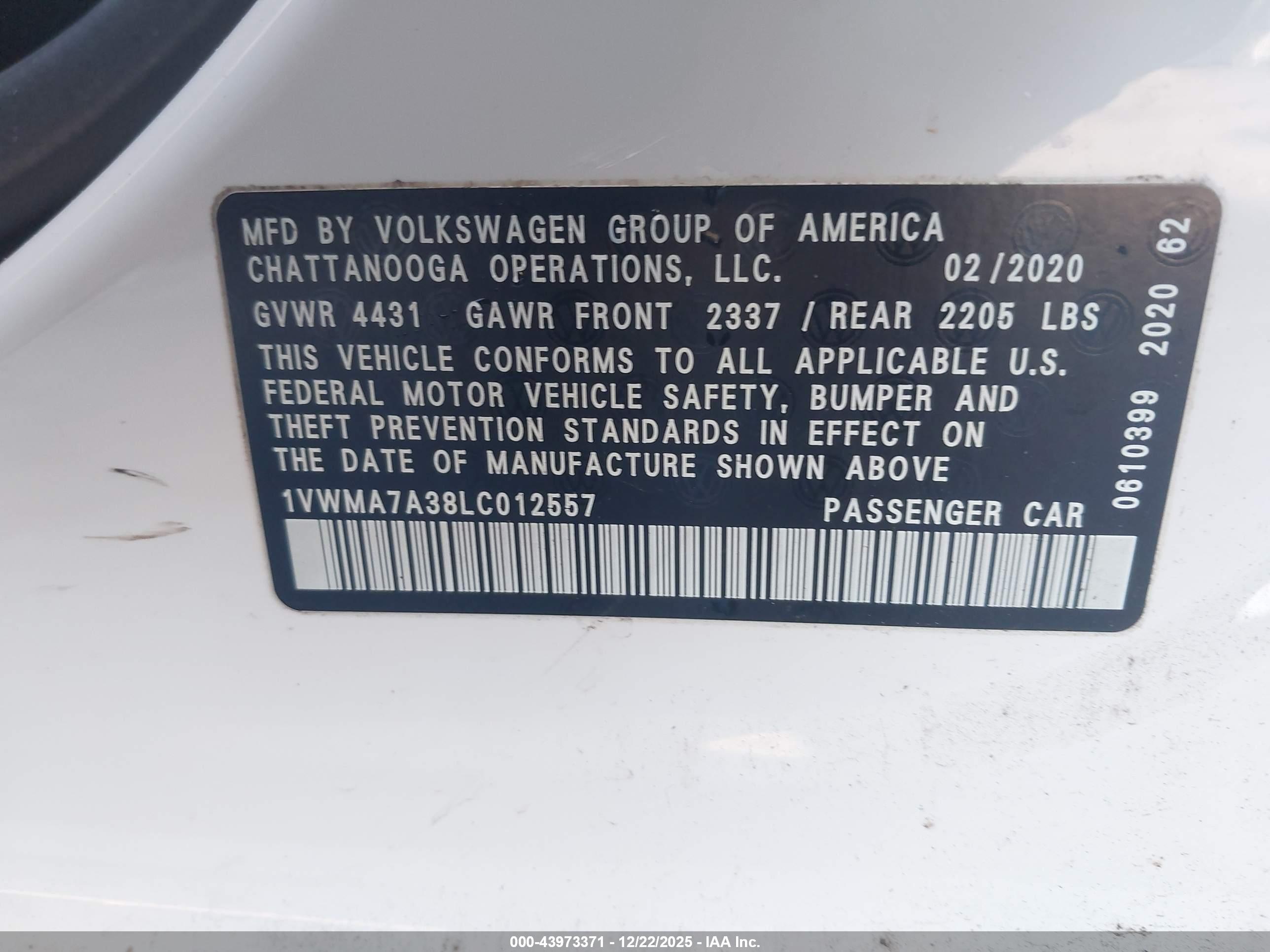 VOLKSWAGEN PASSAT image 9