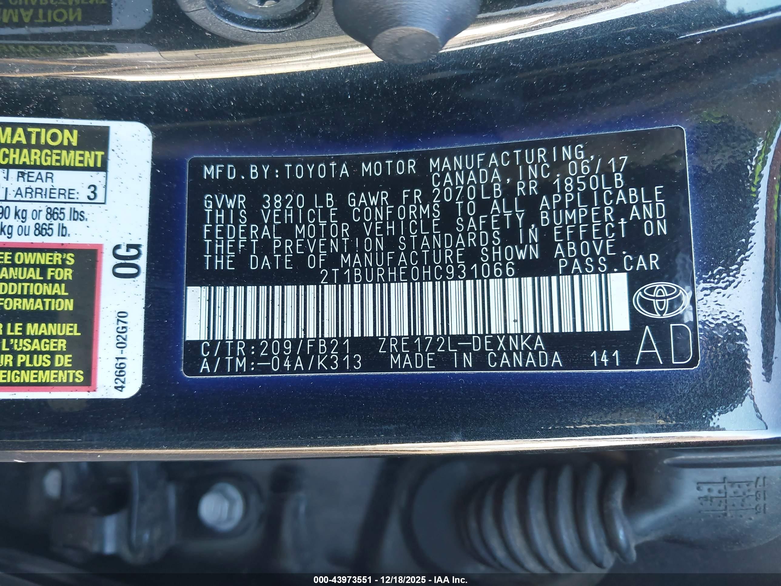 TOYOTA COROLLA image 9