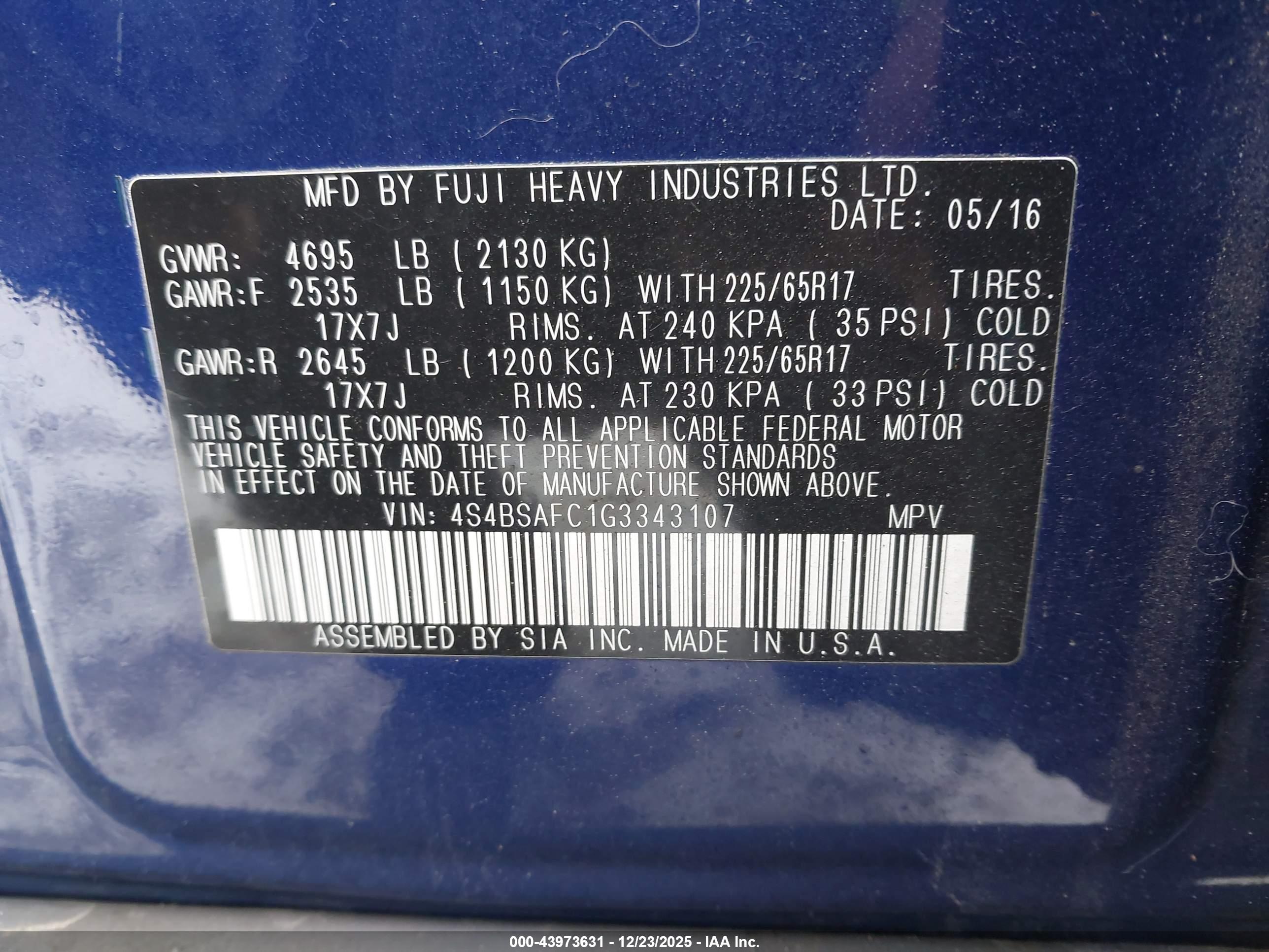 SUBARU OUTBACK image 9