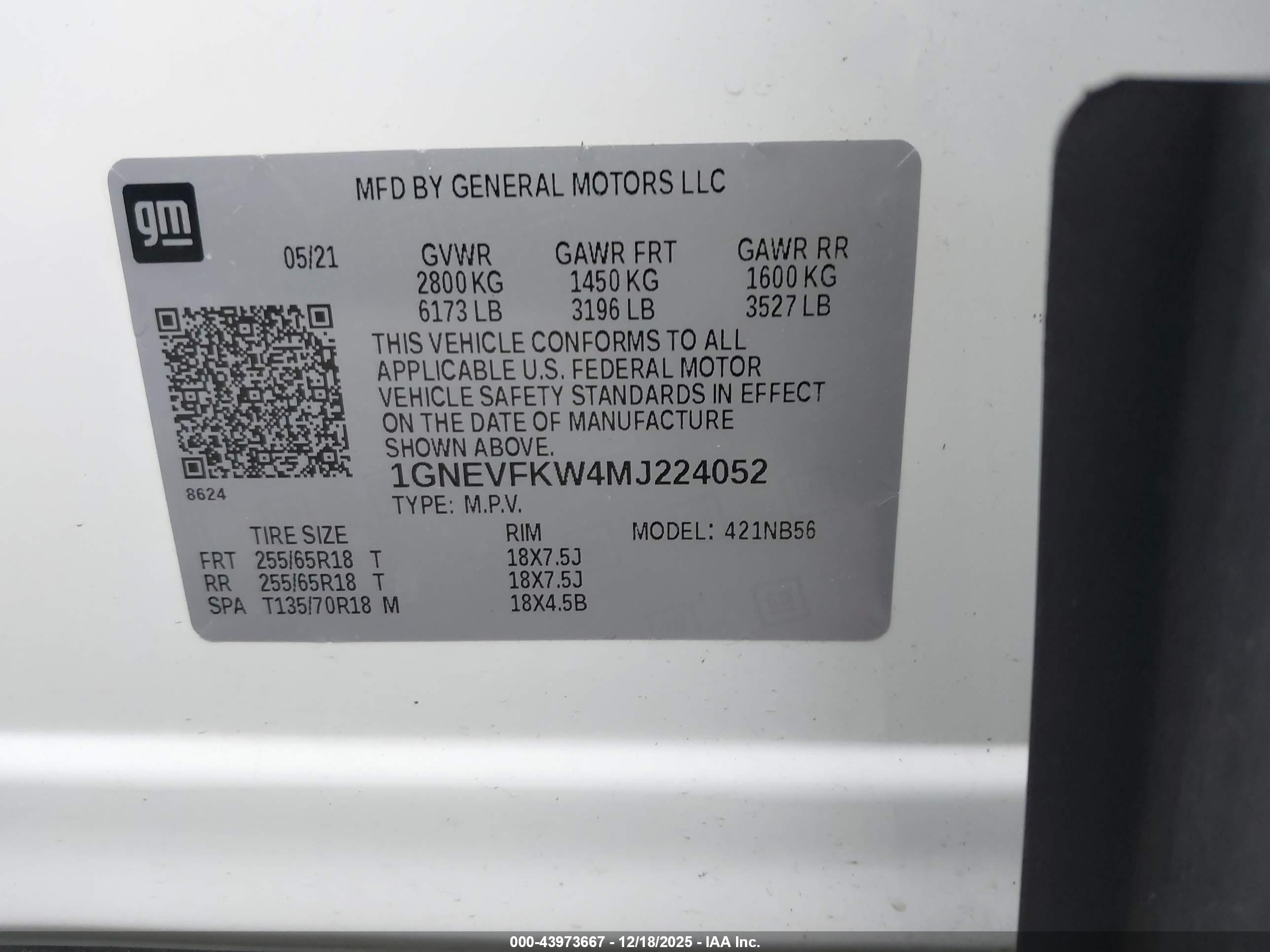 CHEVROLET TRAVERSE image 9