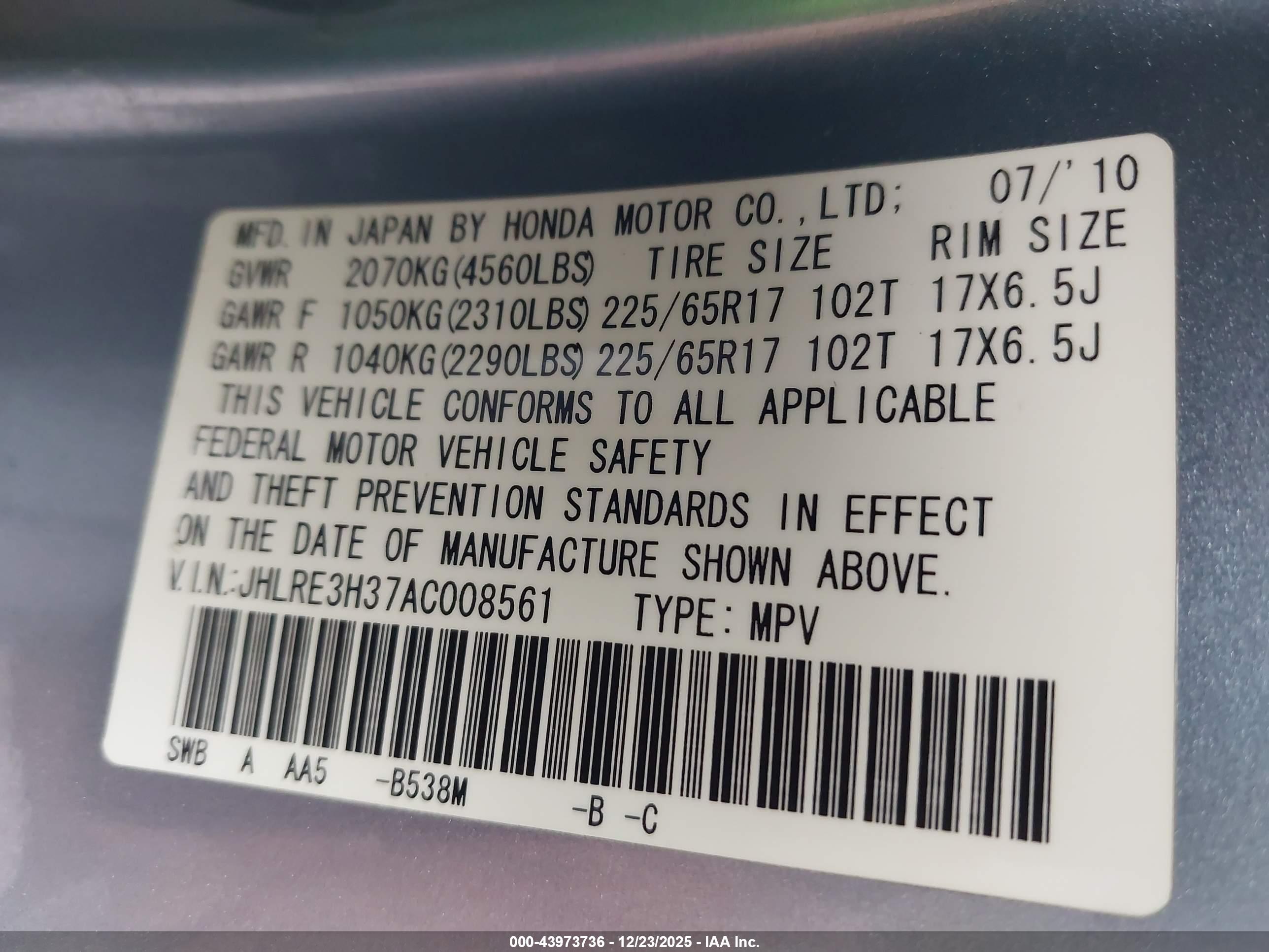 HONDA CR-V image 9