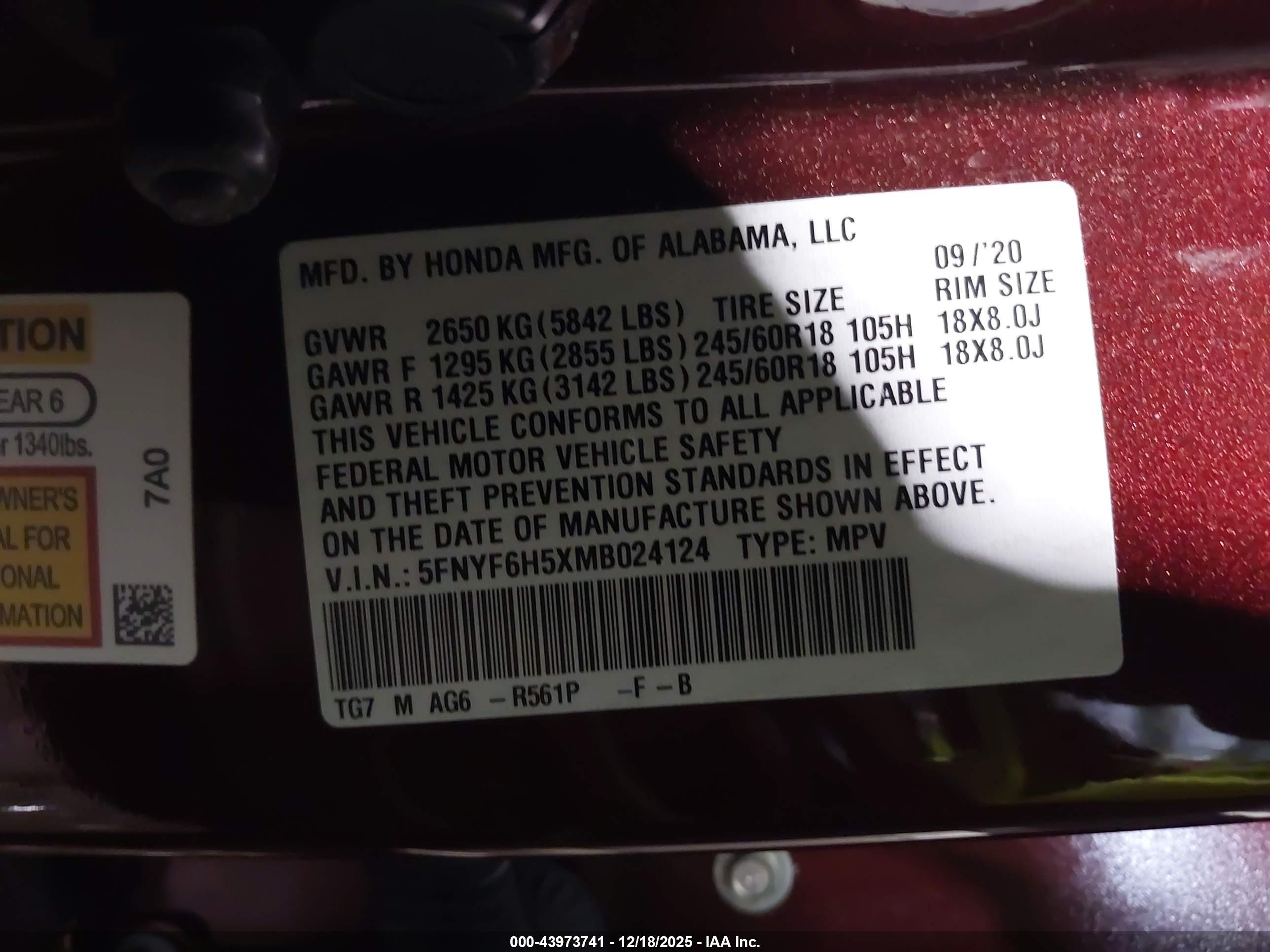 HONDA PILOT image 9