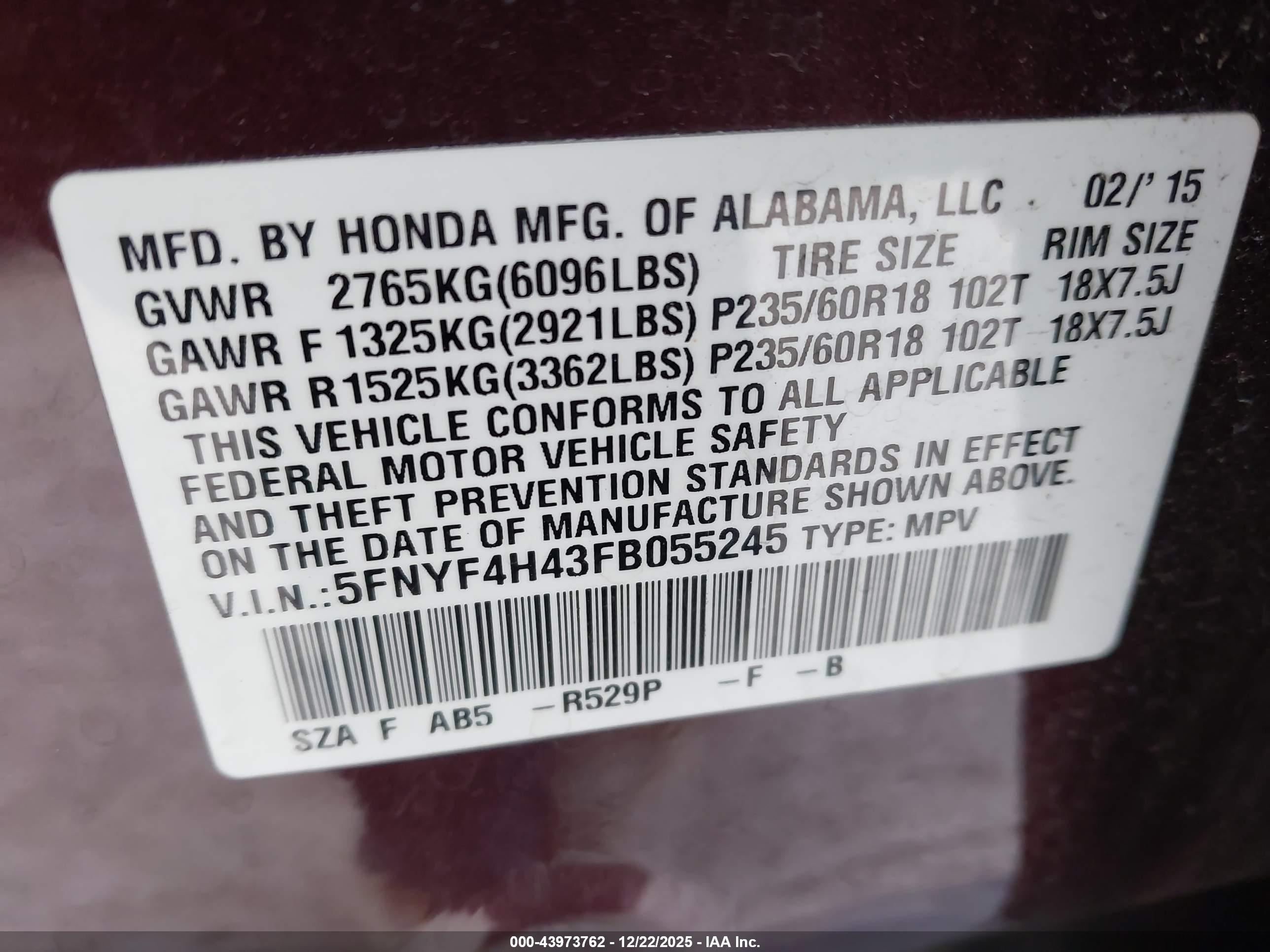 HONDA PILOT image 9