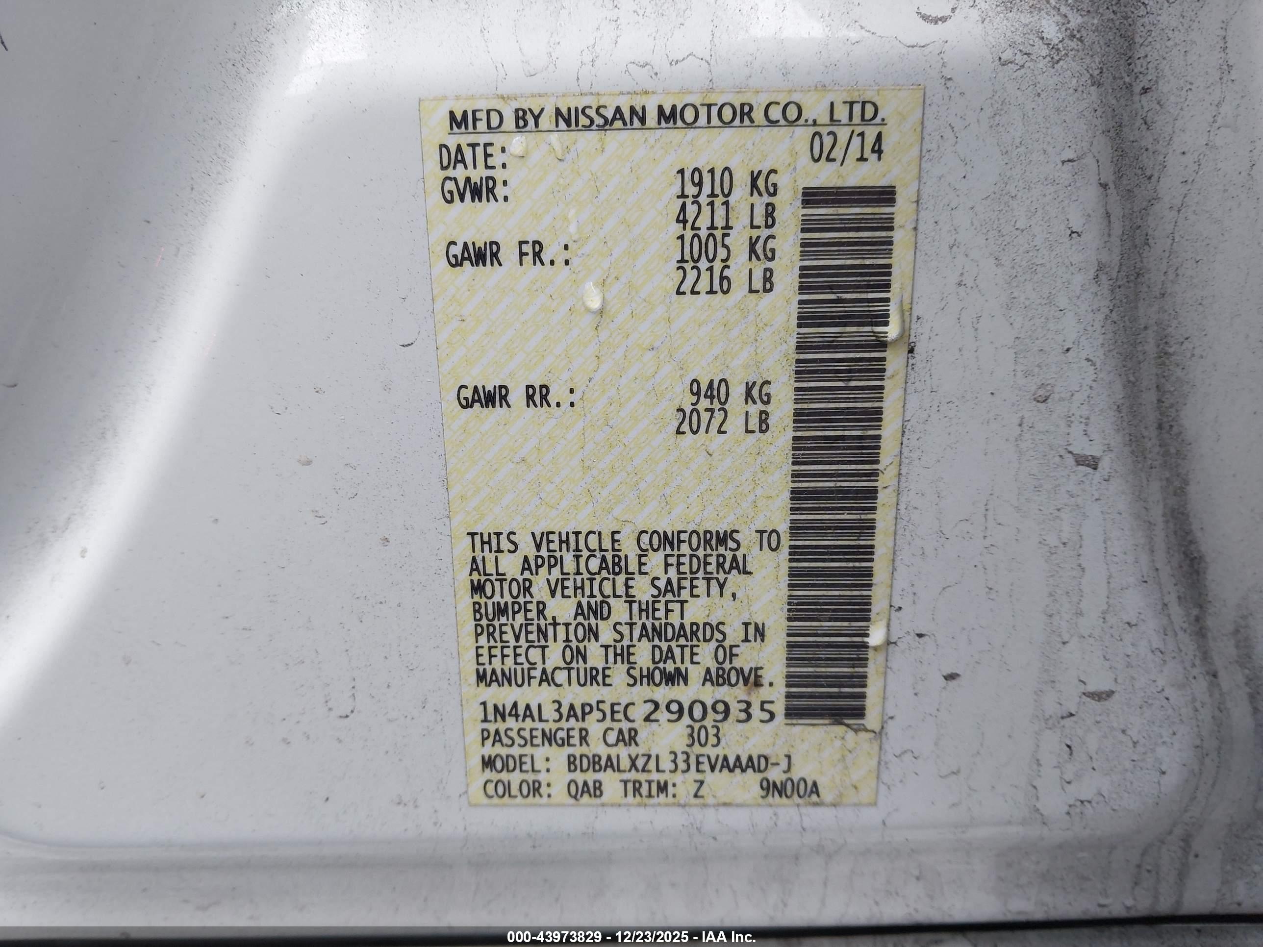 NISSAN ALTIMA image 9