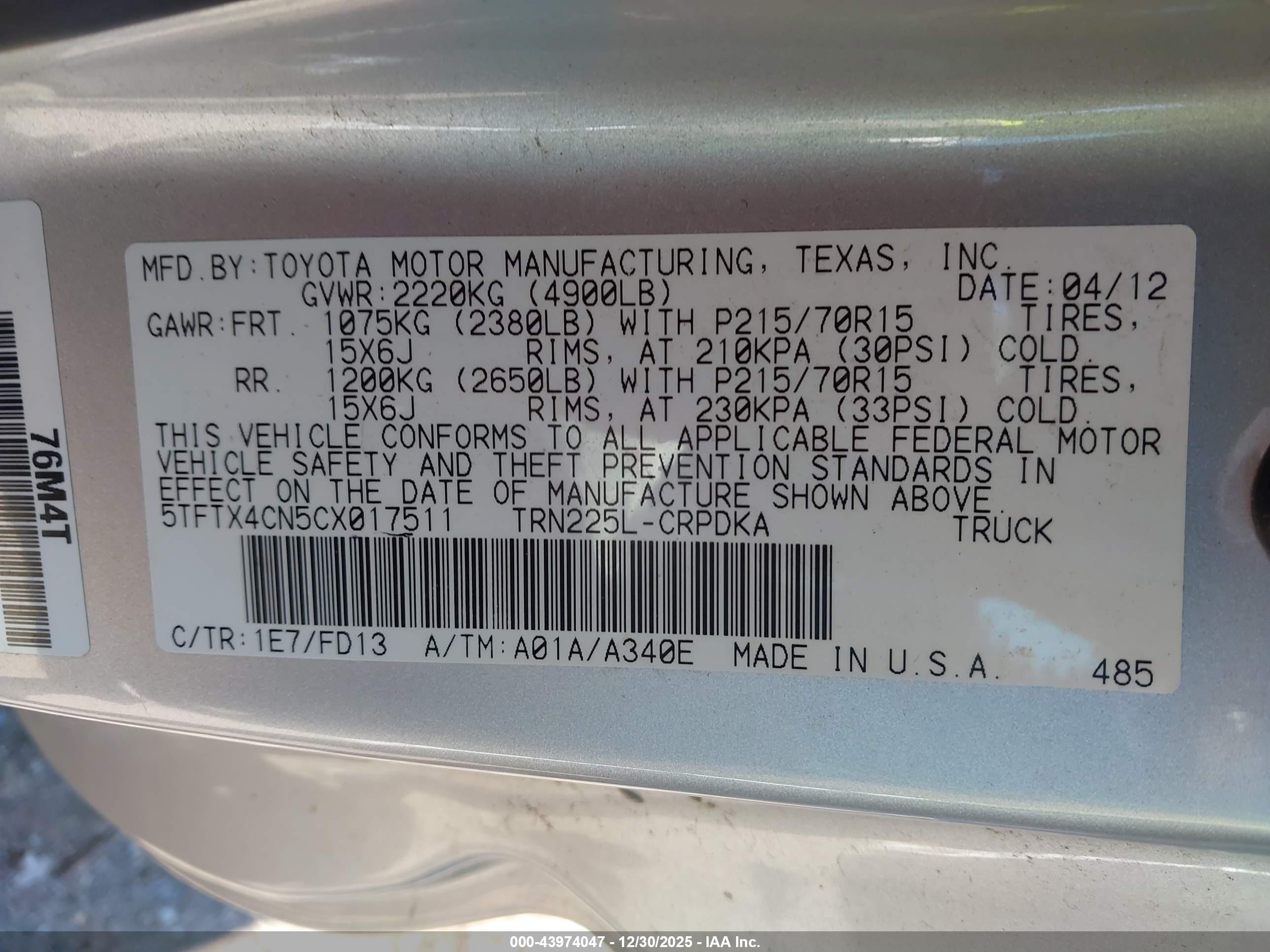 TOYOTA TACOMA image 9