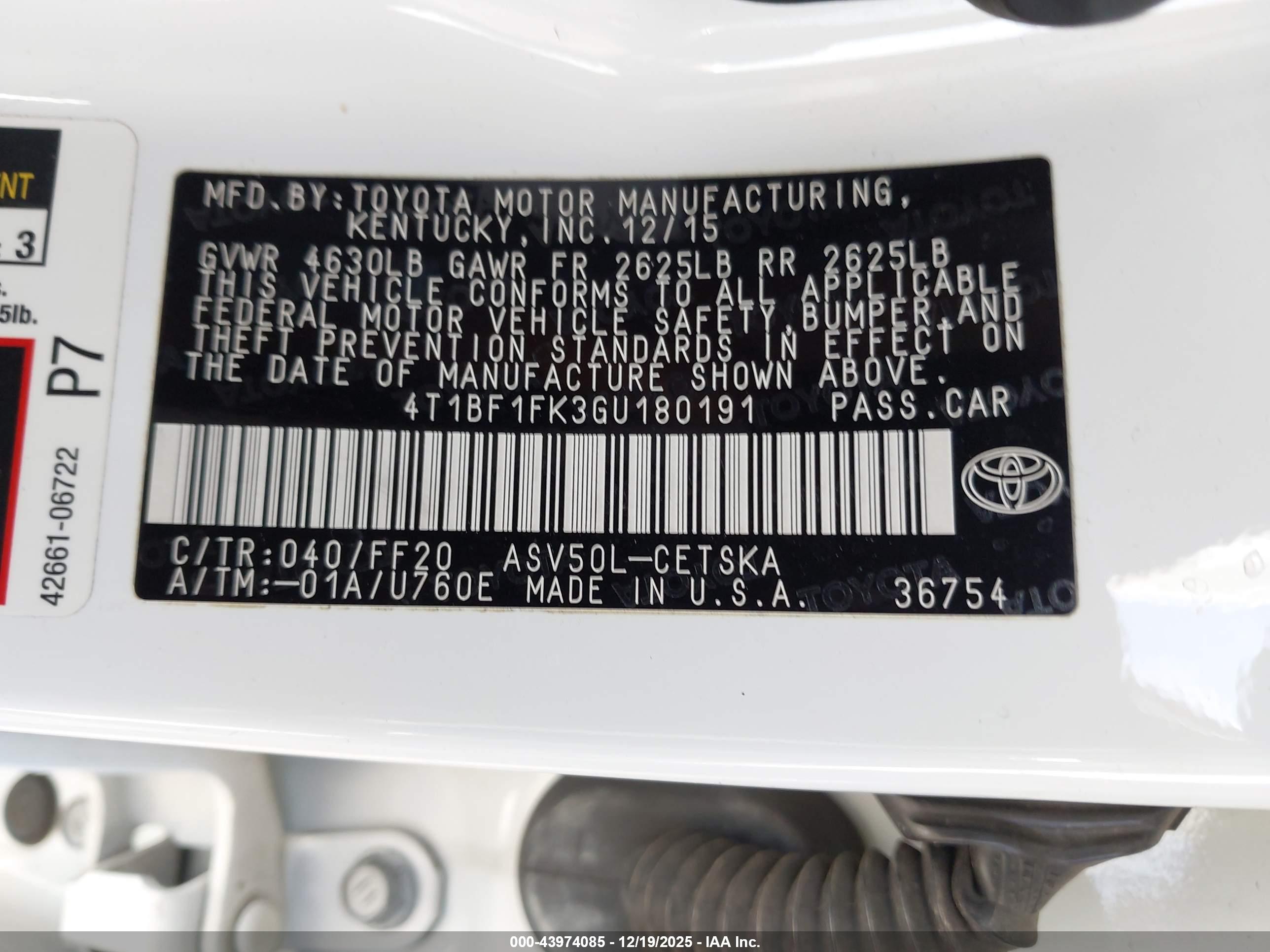 TOYOTA CAMRY image 9