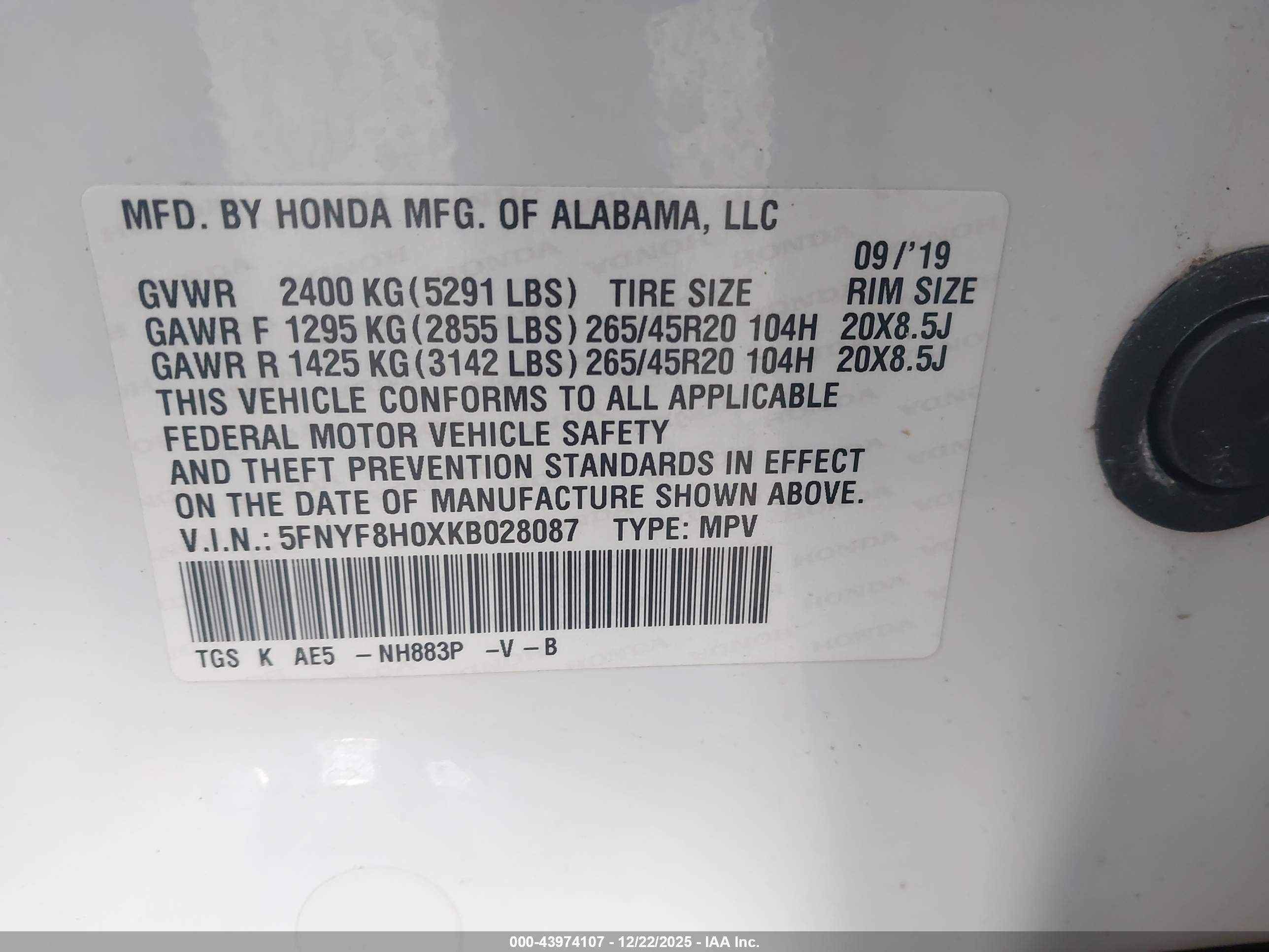 HONDA PASSPORT image 9