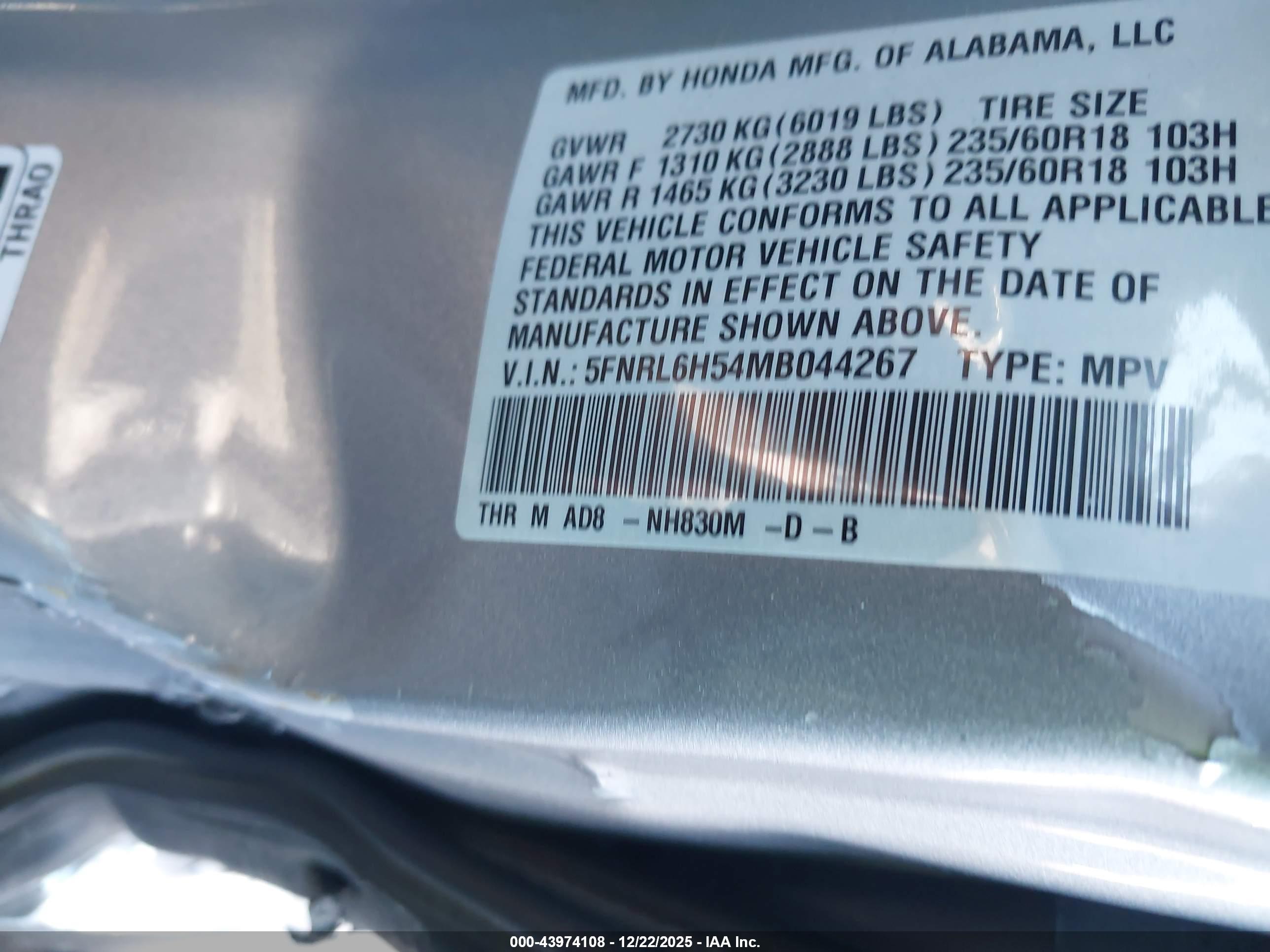 HONDA ODYSSEY image 9