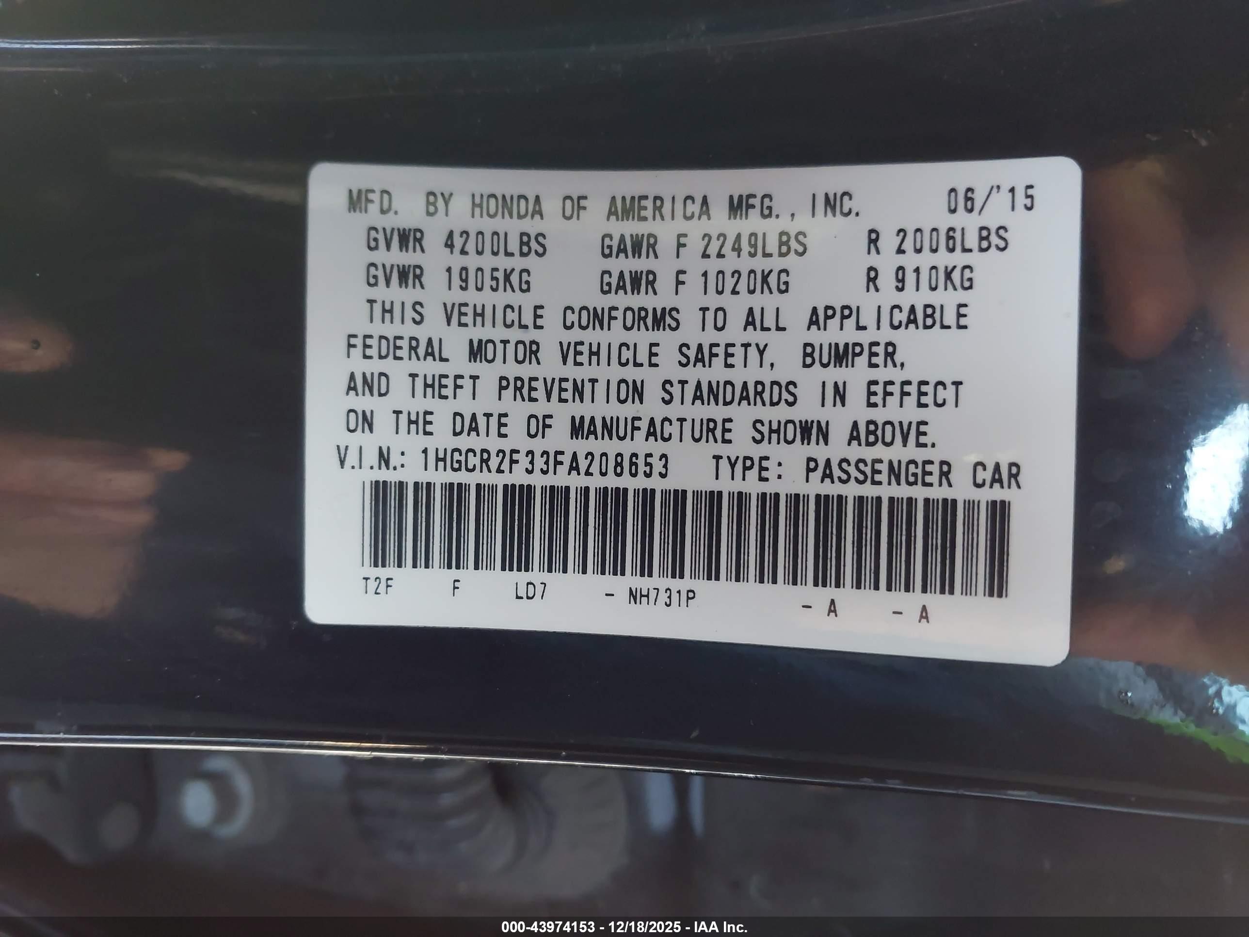 HONDA ACCORD image 9