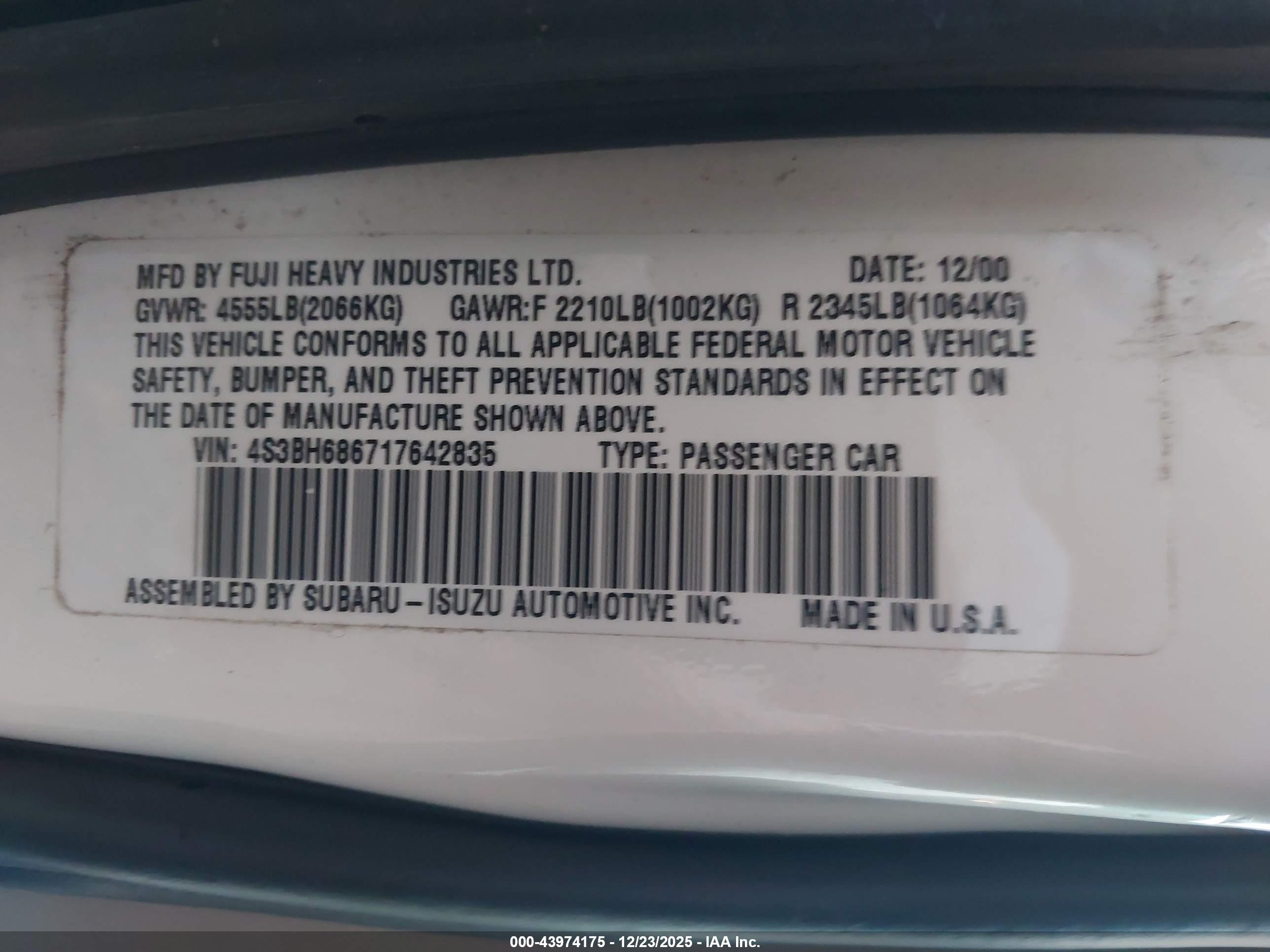 SUBARU OUTBACK image 9