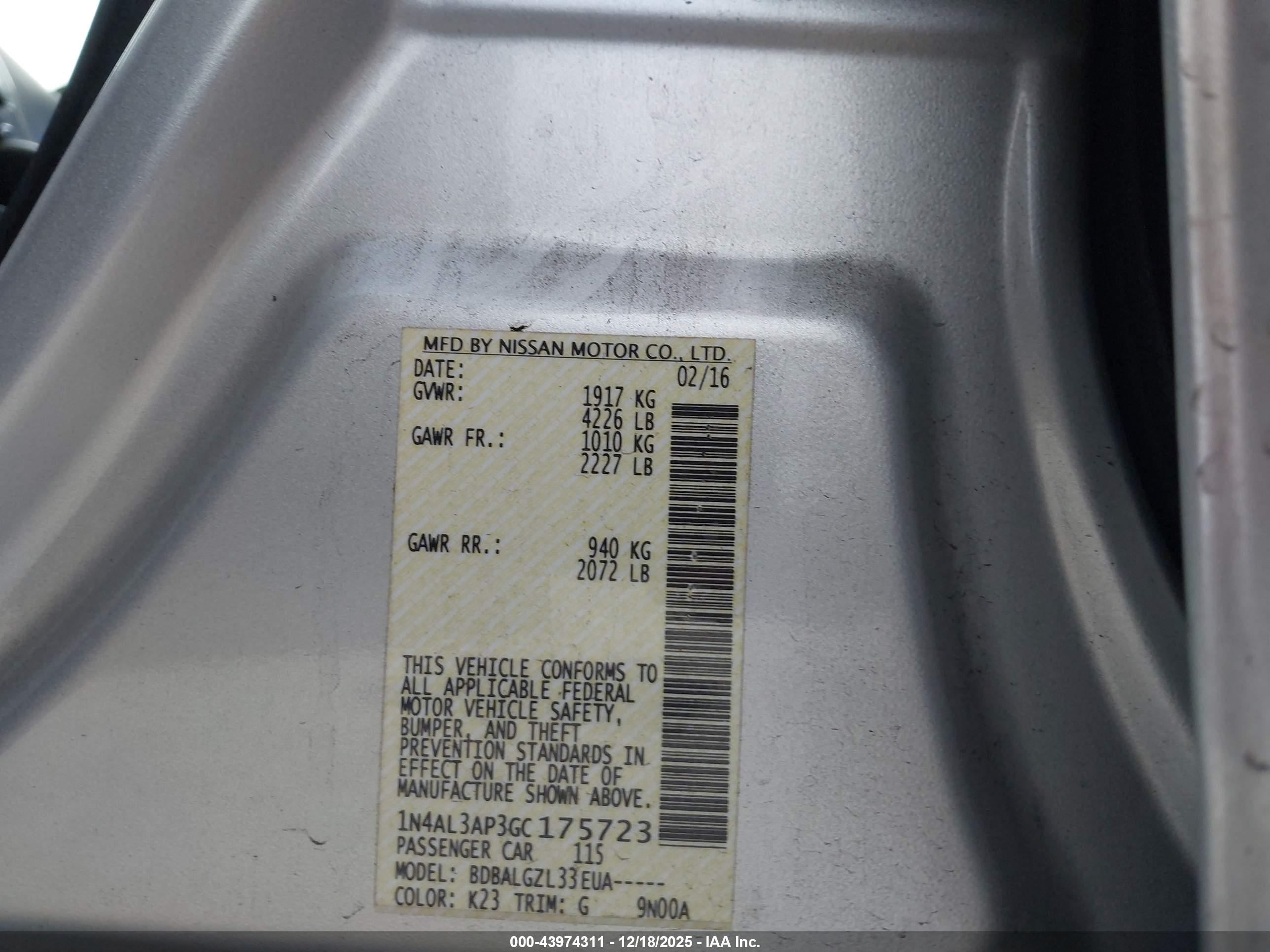NISSAN ALTIMA image 9
