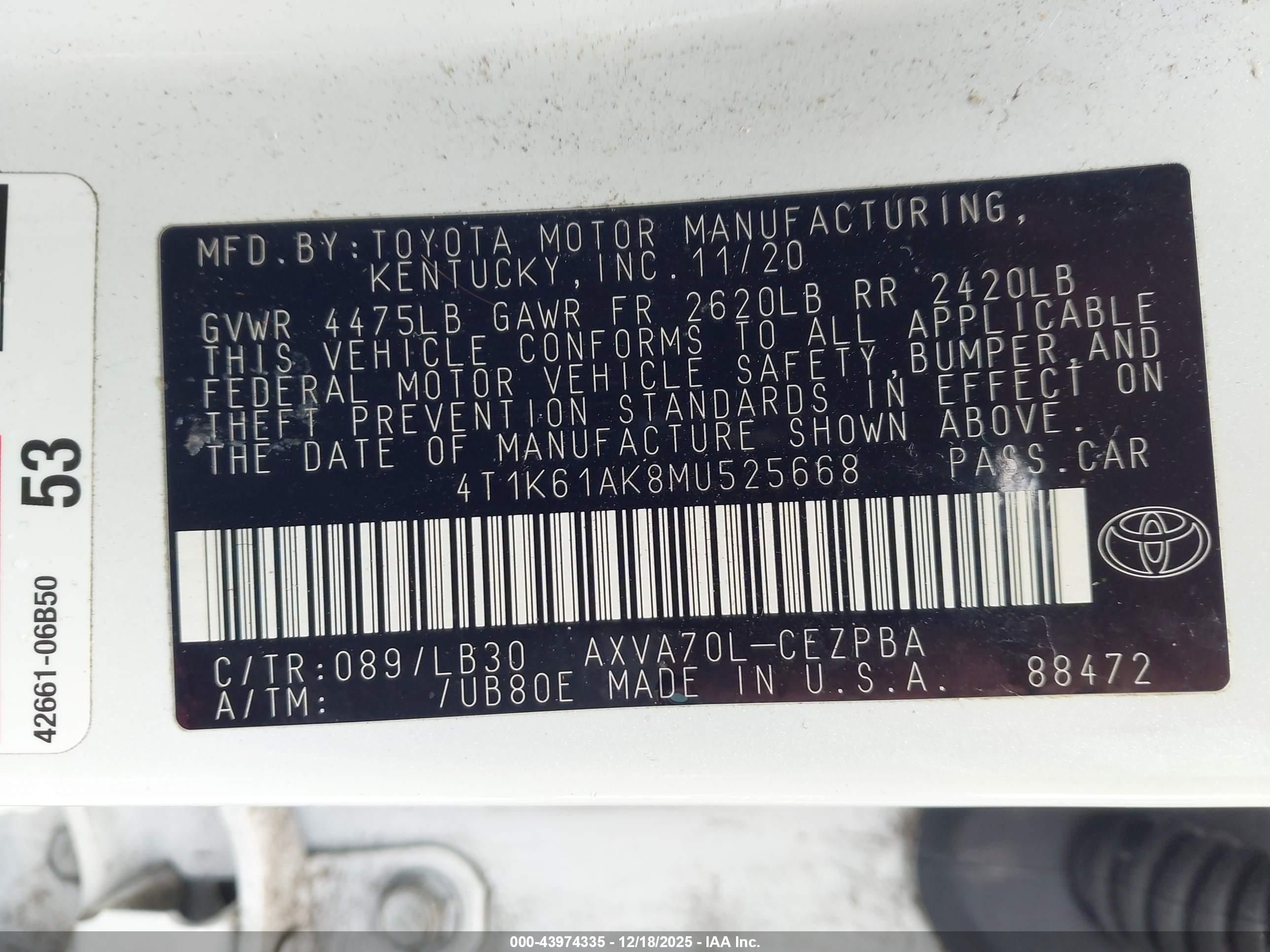 TOYOTA CAMRY image 9