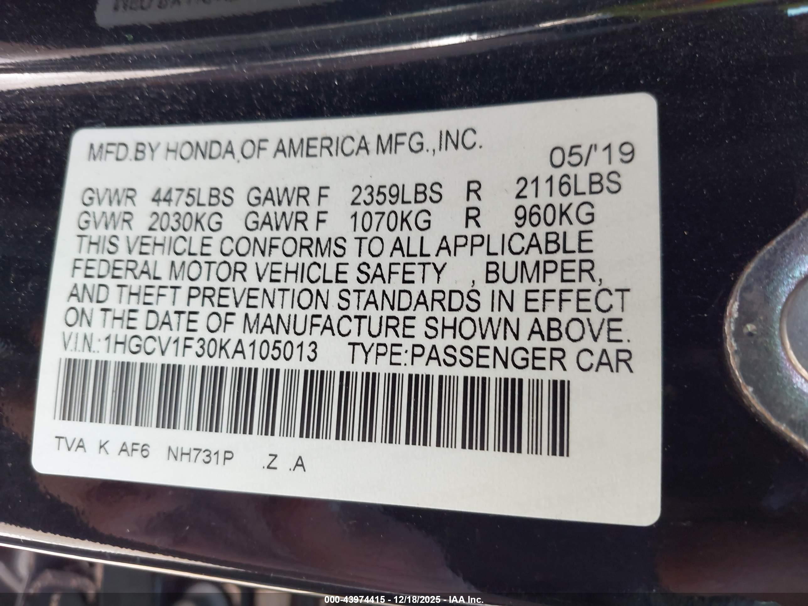 HONDA ACCORD image 9