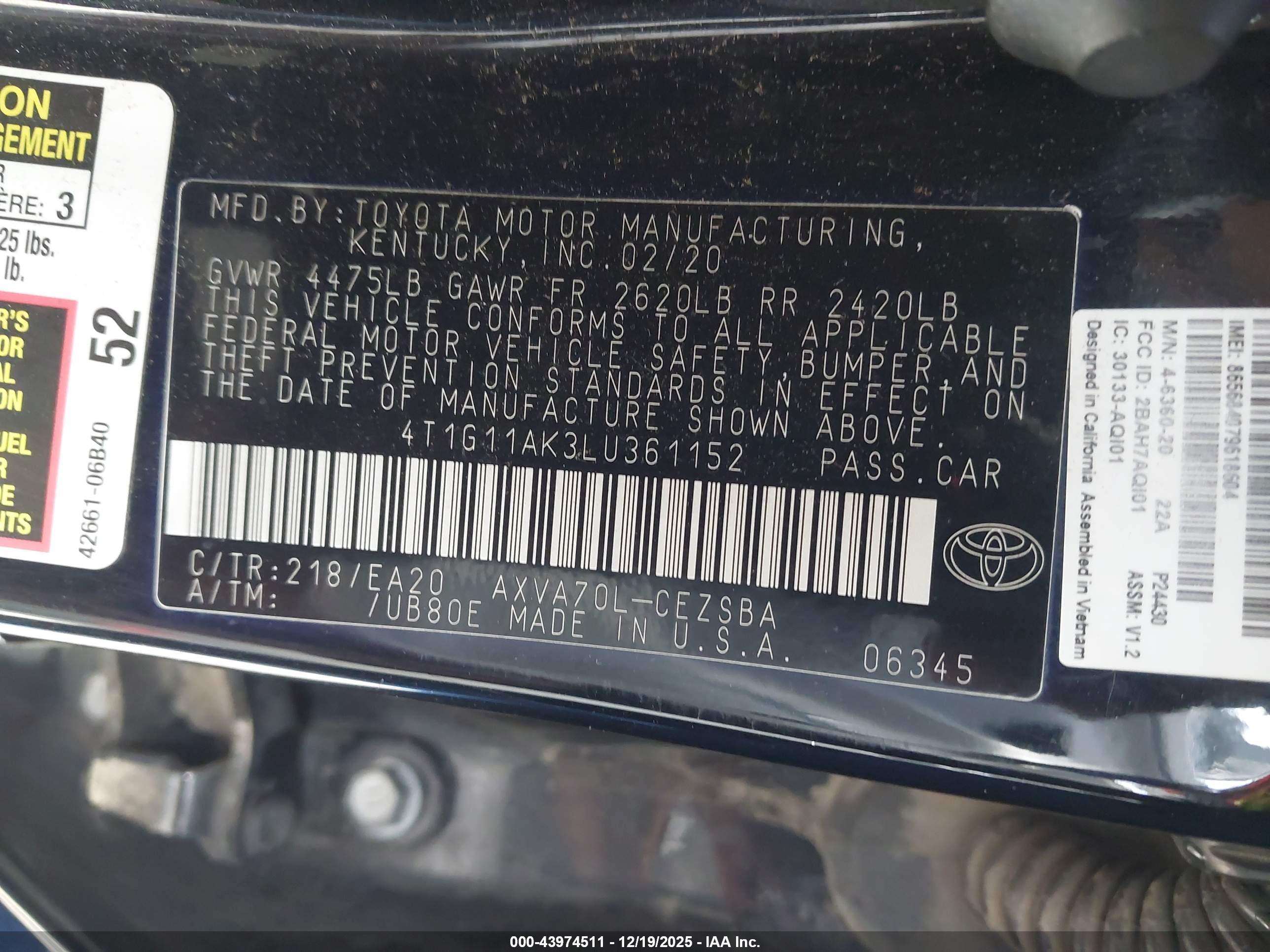 TOYOTA CAMRY image 9