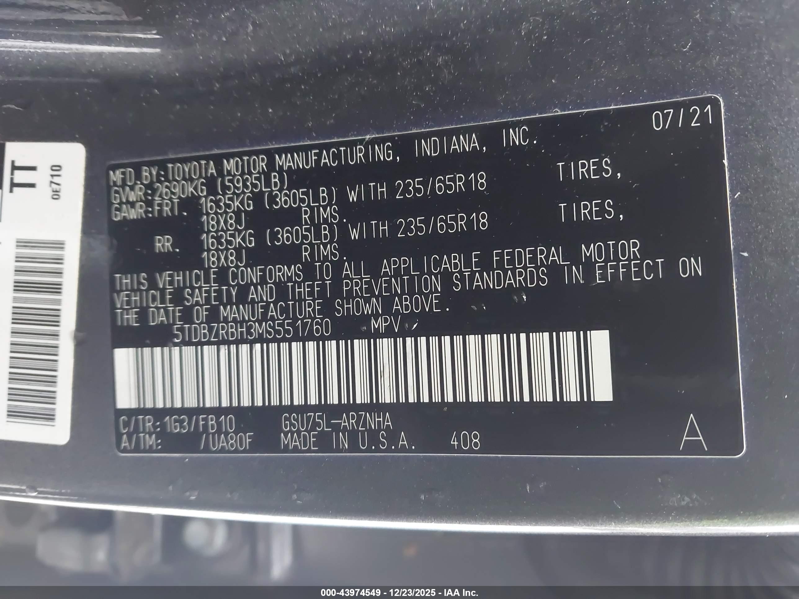 TOYOTA HIGHLANDER image 9