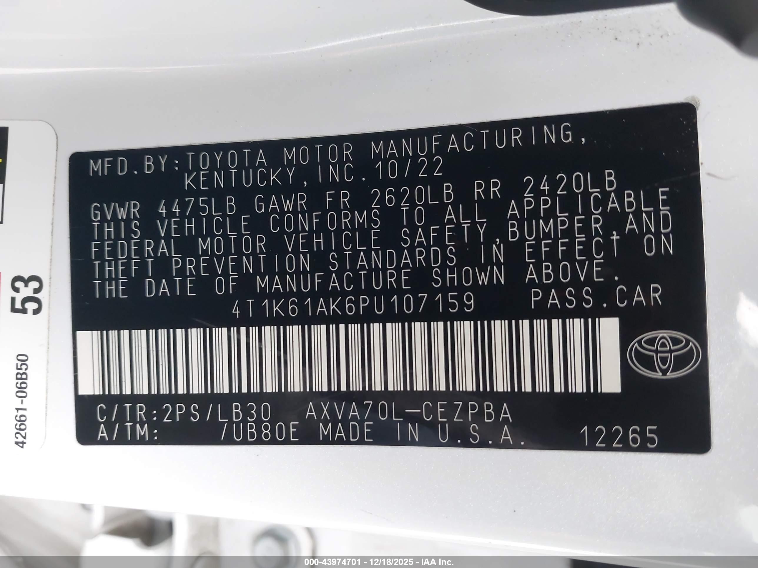 TOYOTA CAMRY image 9