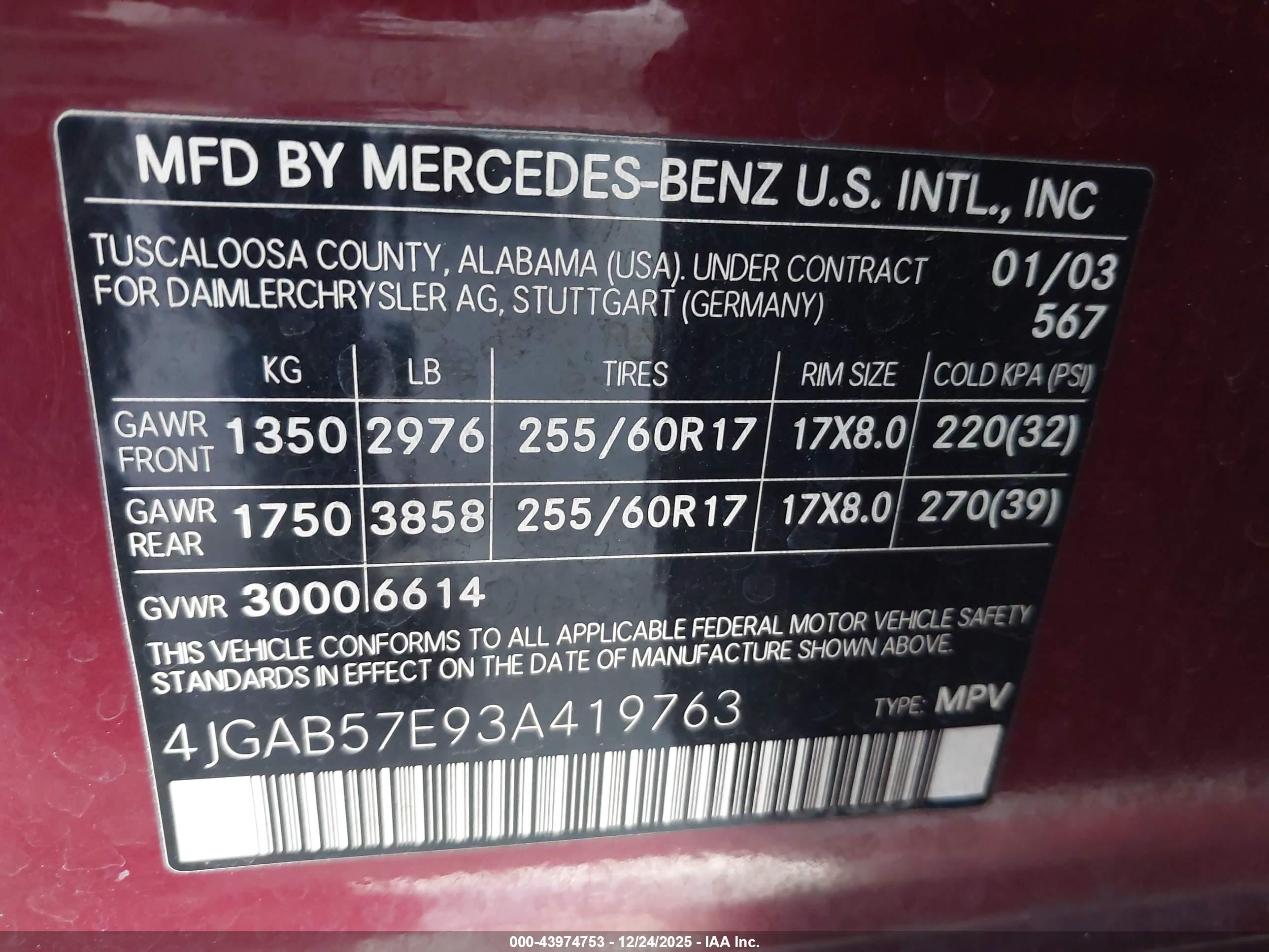 MERCEDES-BENZ ML image 9
