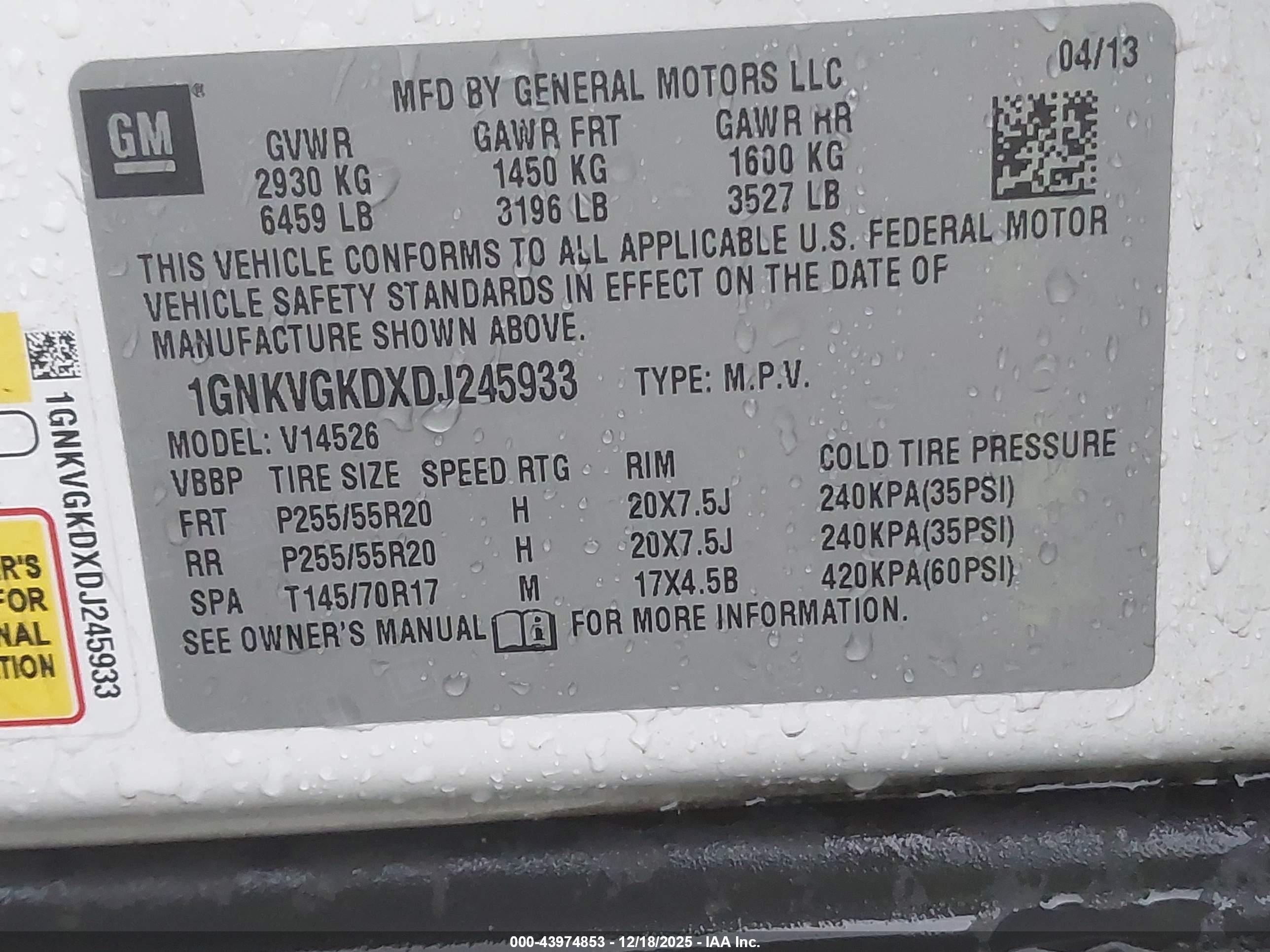 CHEVROLET TRAVERSE image 9