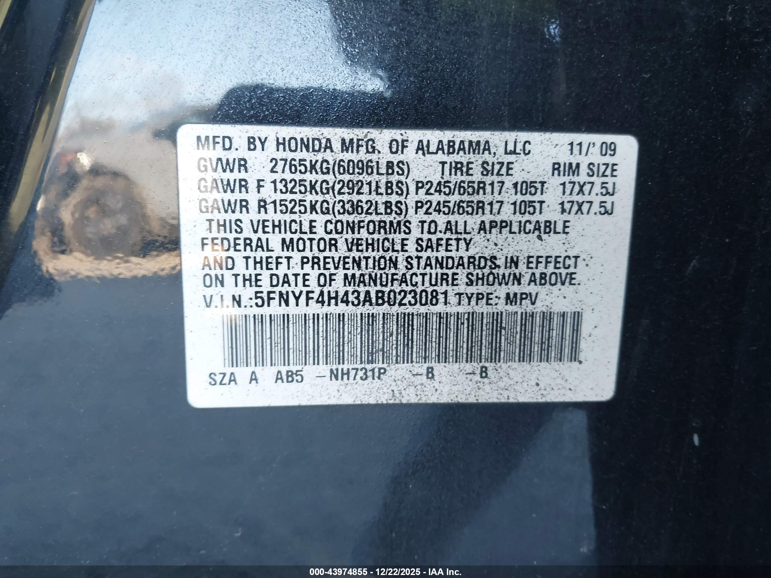 HONDA PILOT image 9