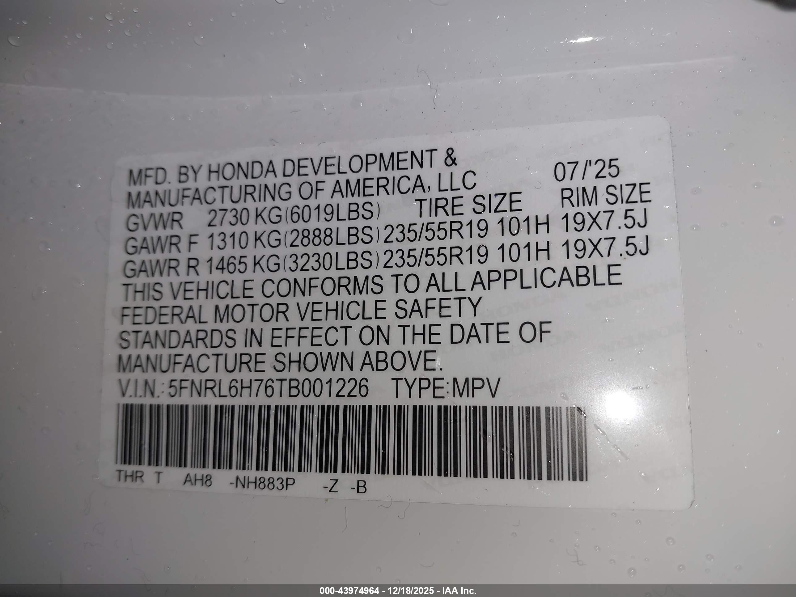 HONDA ODYSSEY image 9